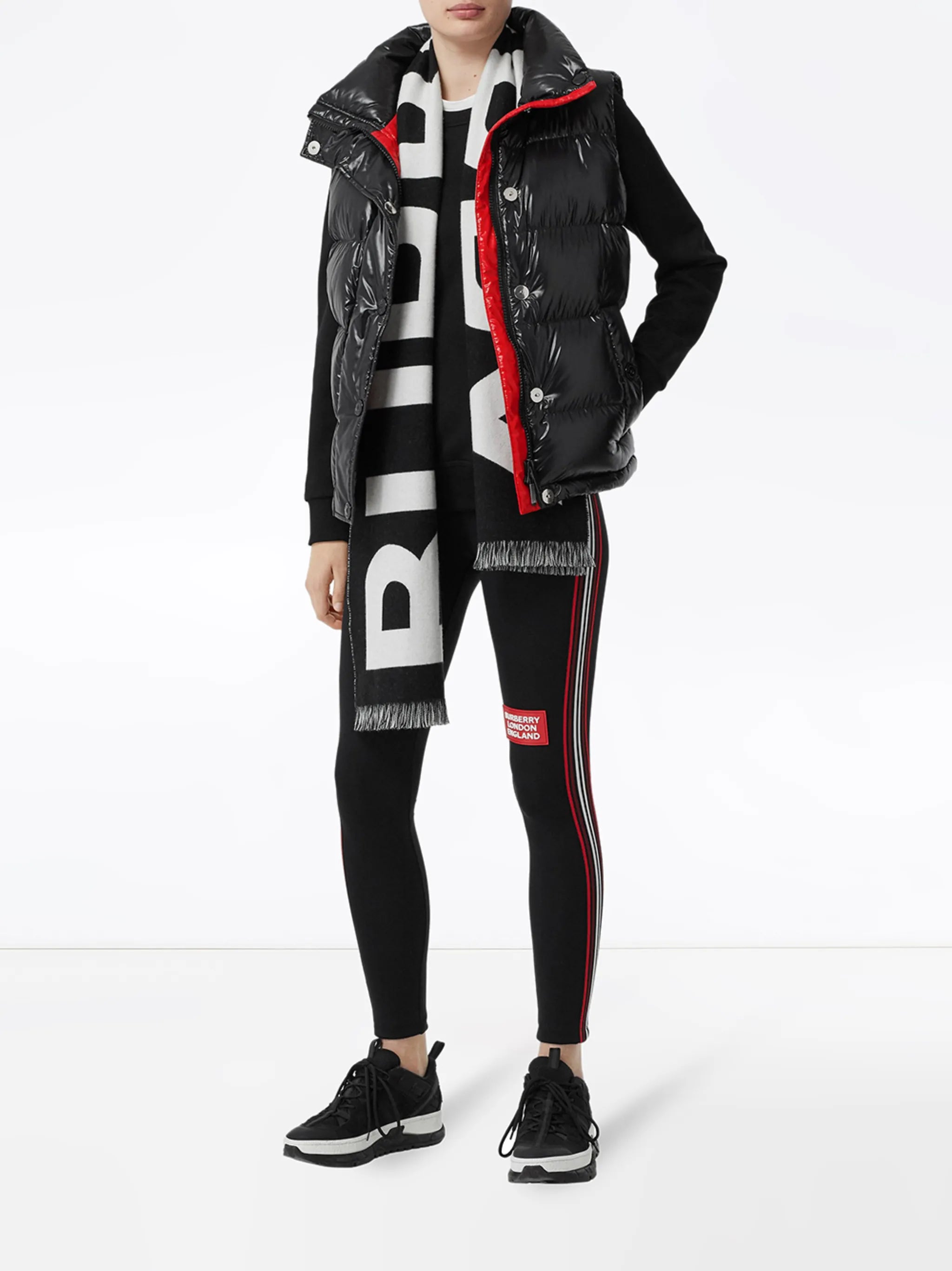jacquard logo scarf