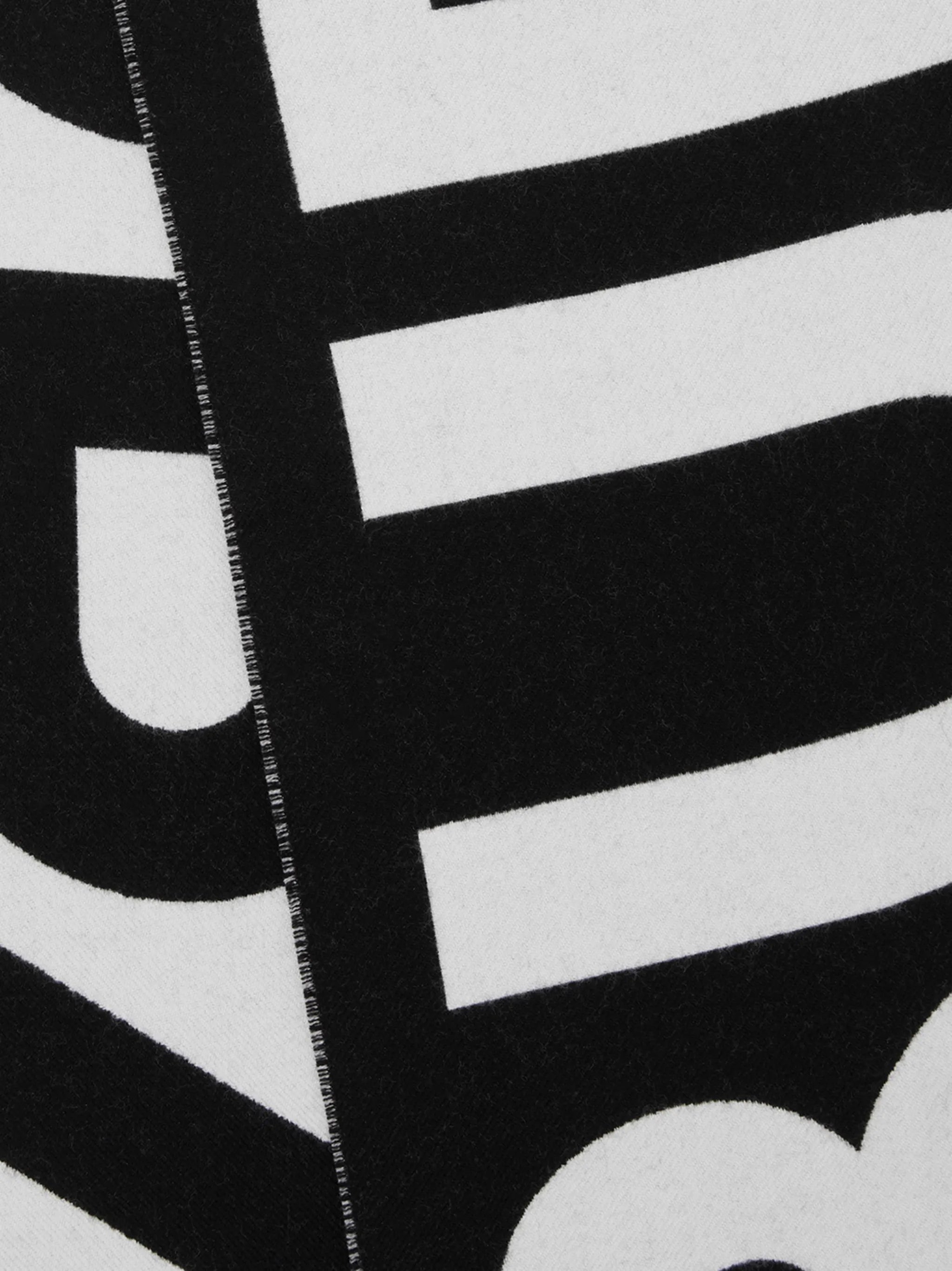 jacquard logo scarf