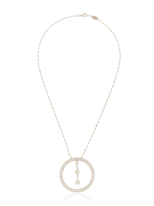 18kt white gold diamond necklace
