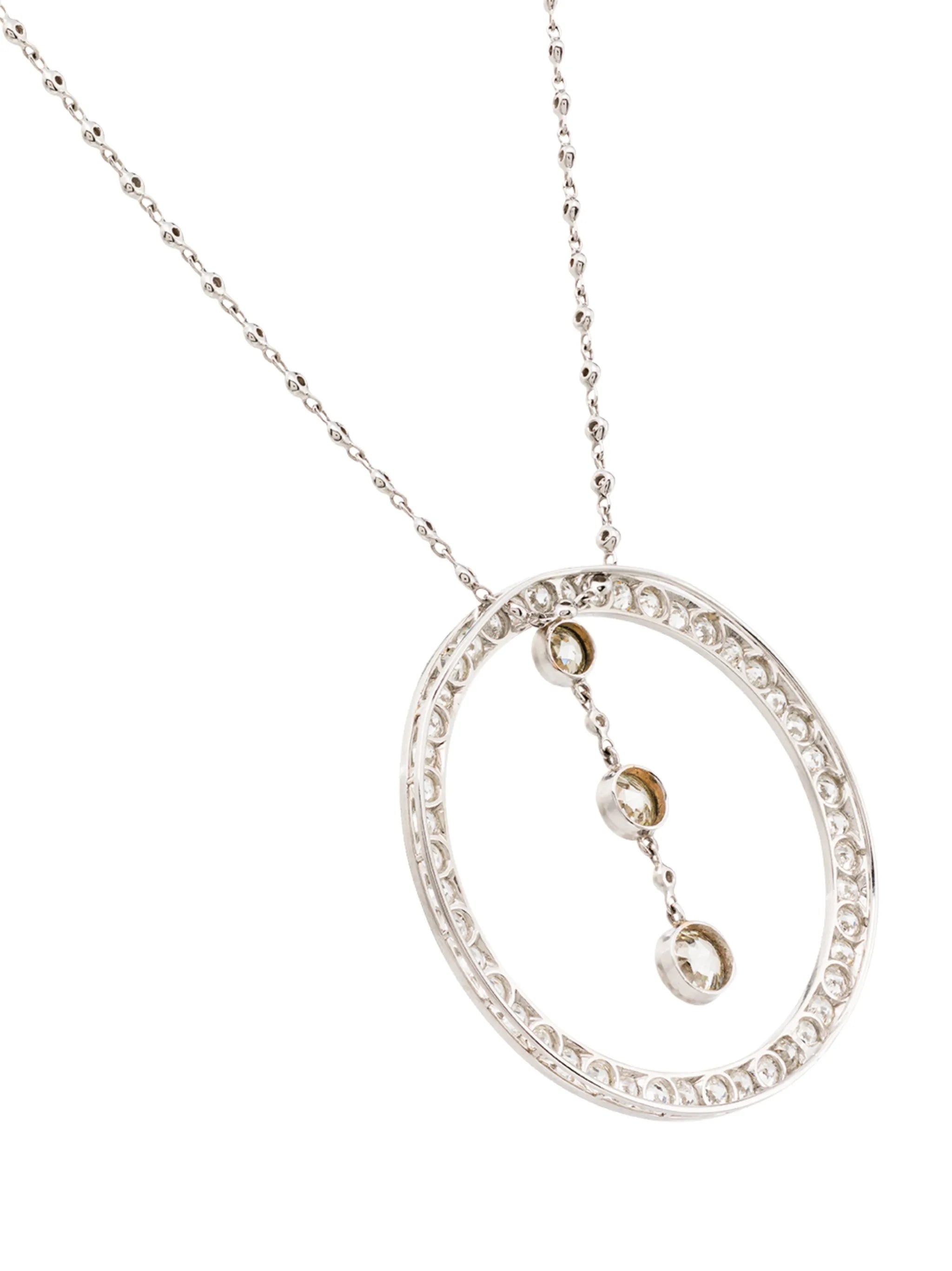 18kt white gold diamond necklace
