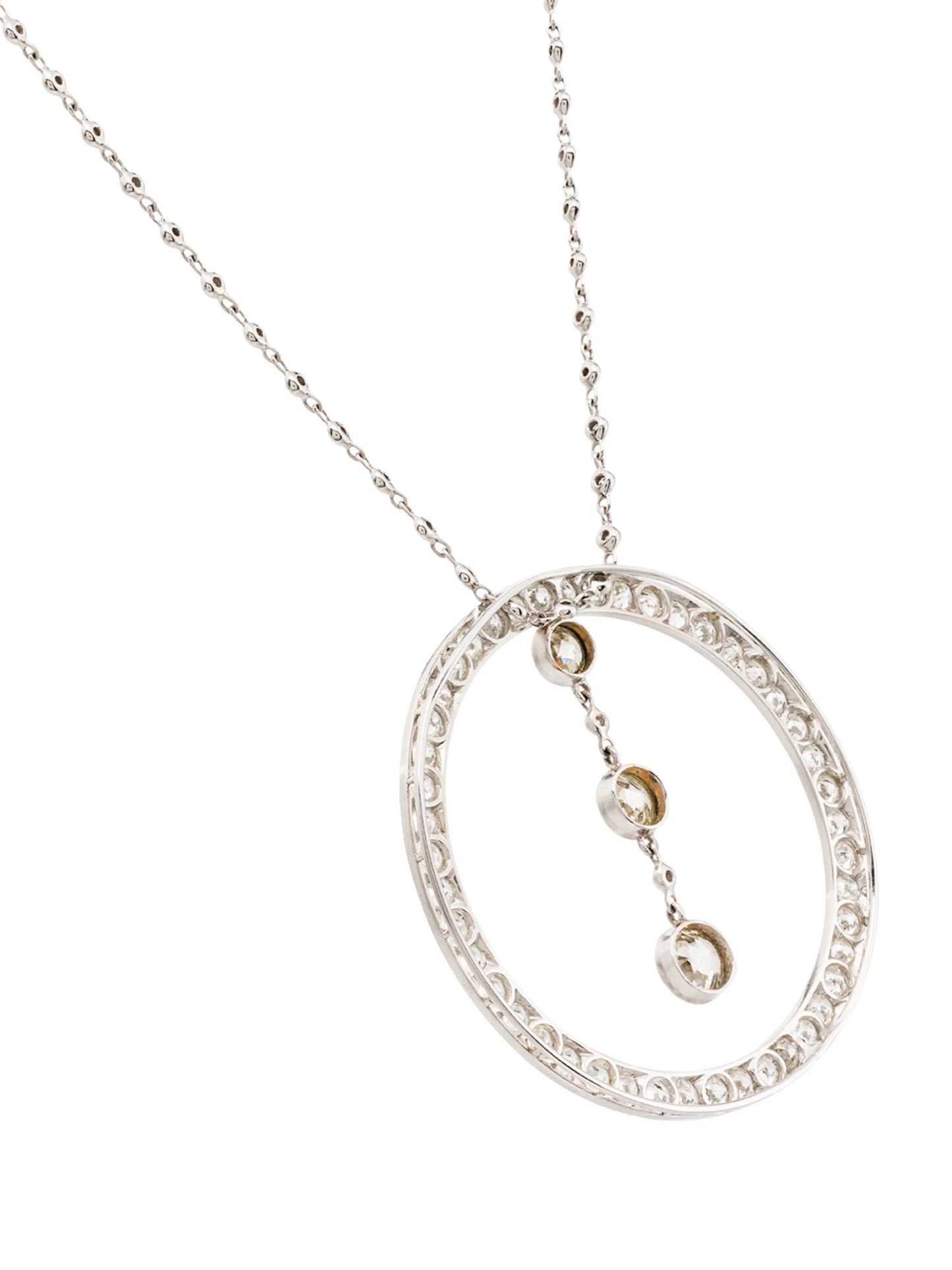 18kt white gold diamond necklace