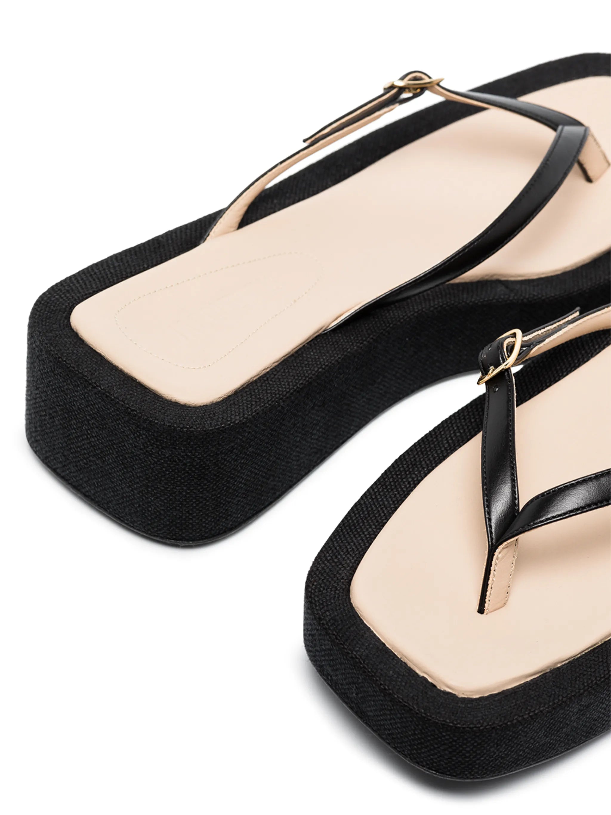 Les Tatanes Lin flatform sandals