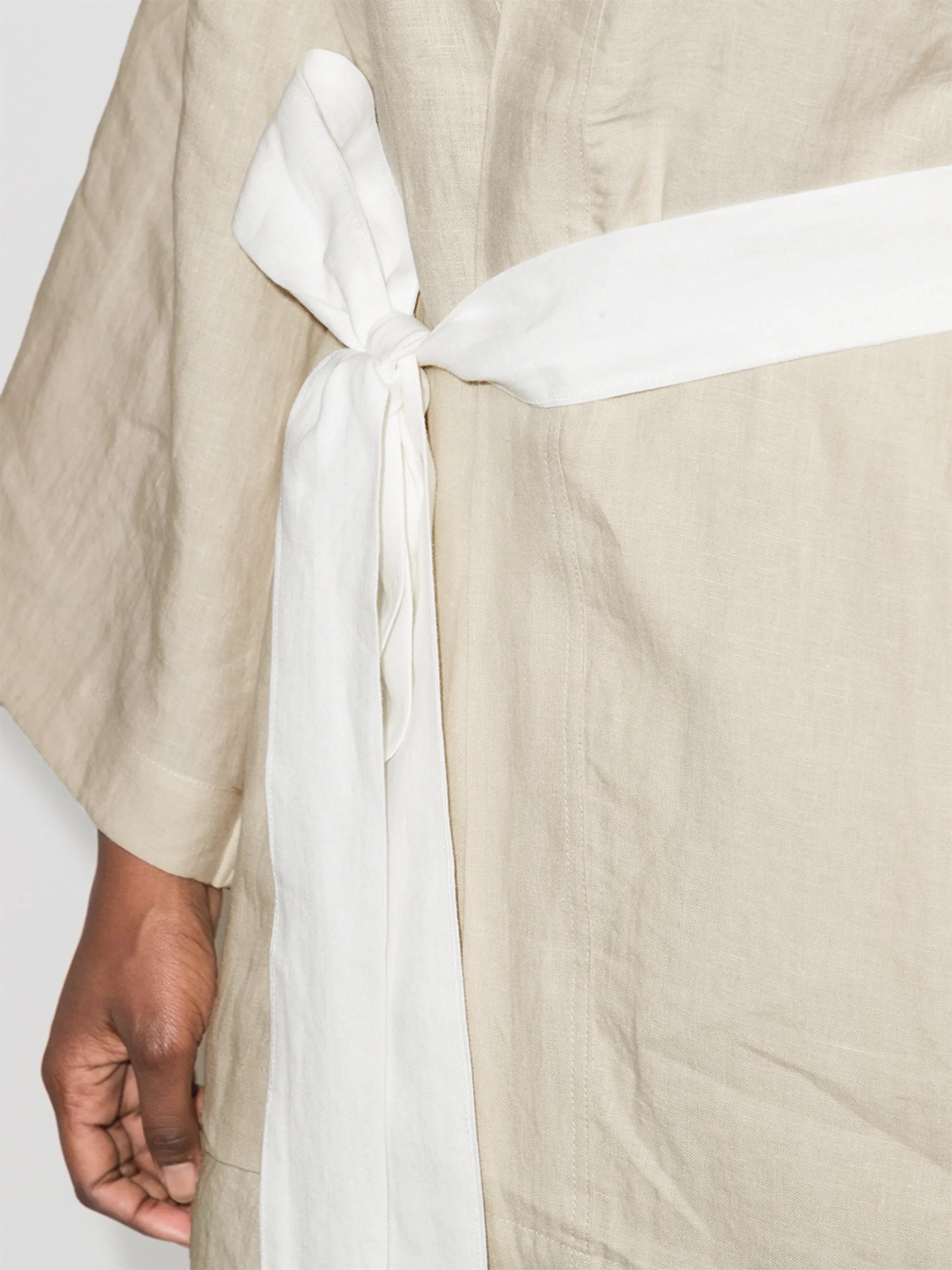 tied waist two-piece lounging set