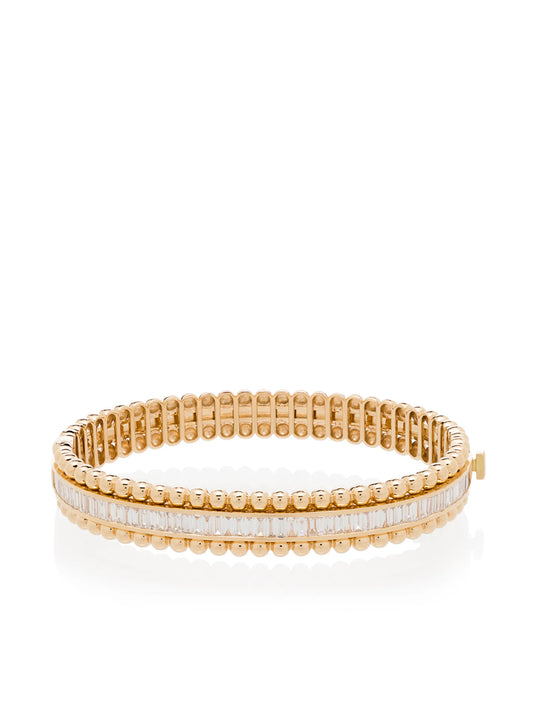 18K yellow gold diamond ball stretch bracelet