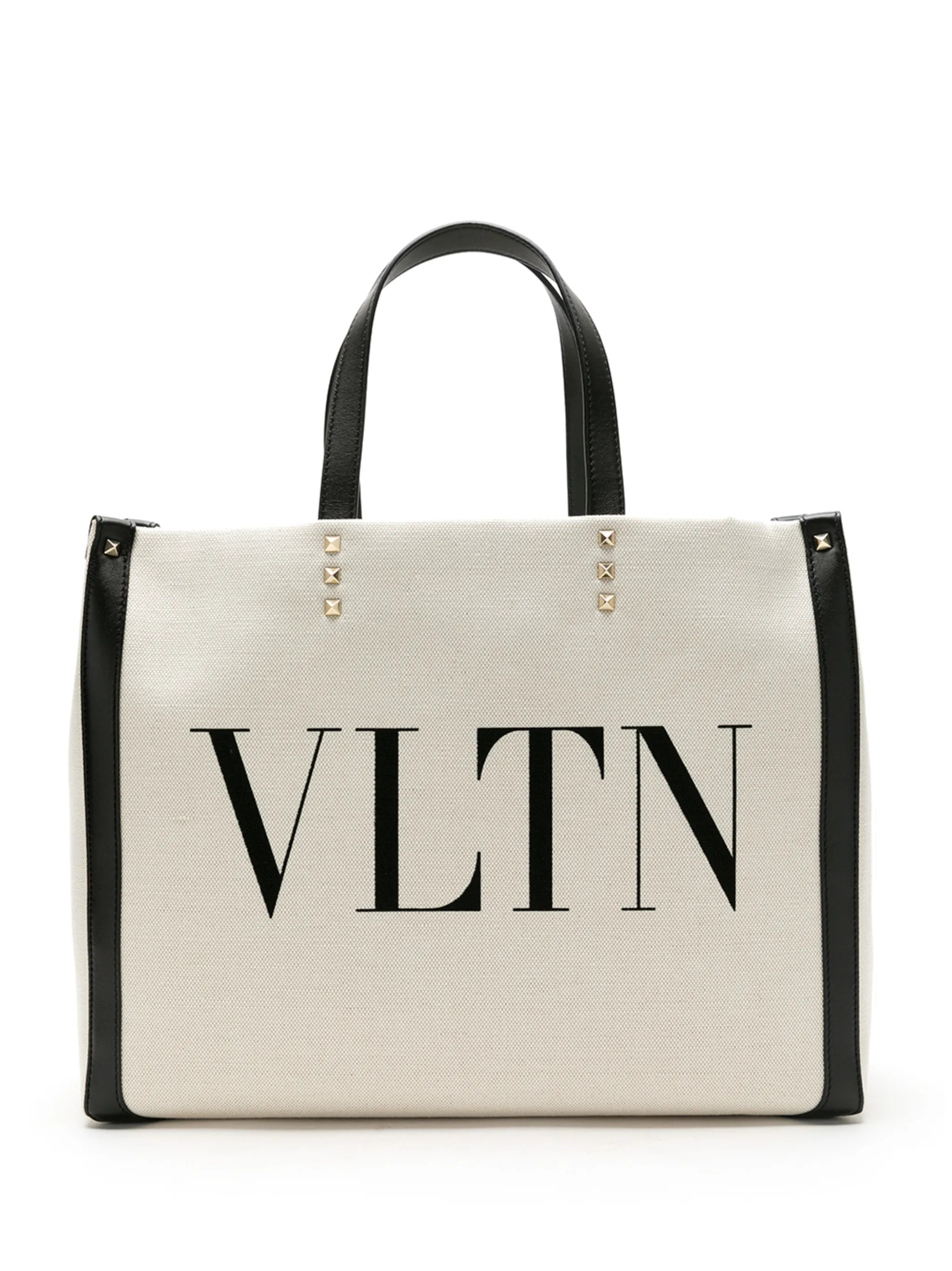 small VLTN-print canvas tote bag