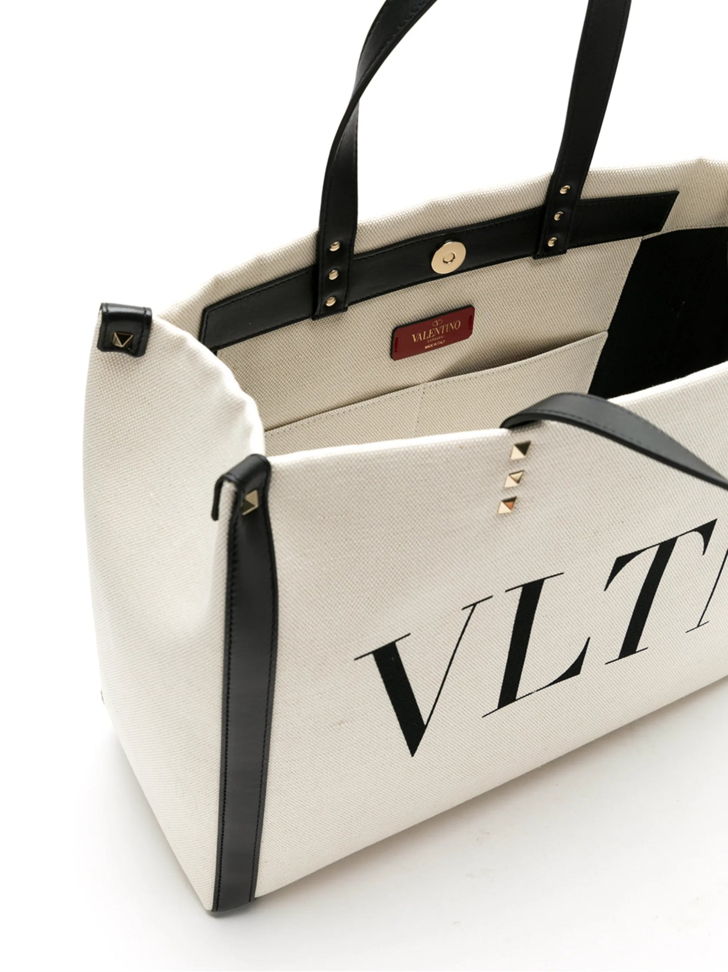 small VLTN-print canvas tote bag