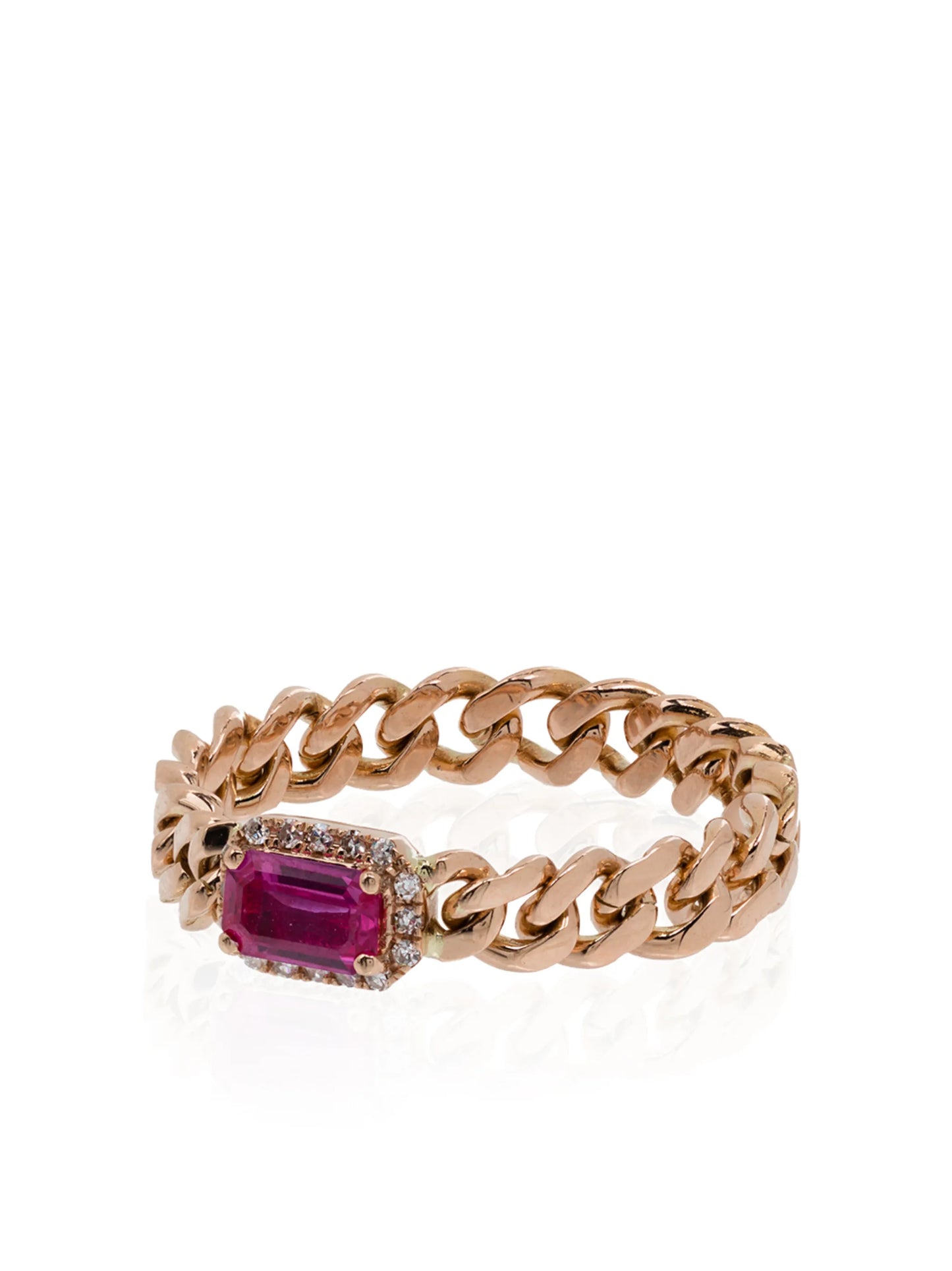 18kt rose gold ruby diamond ring