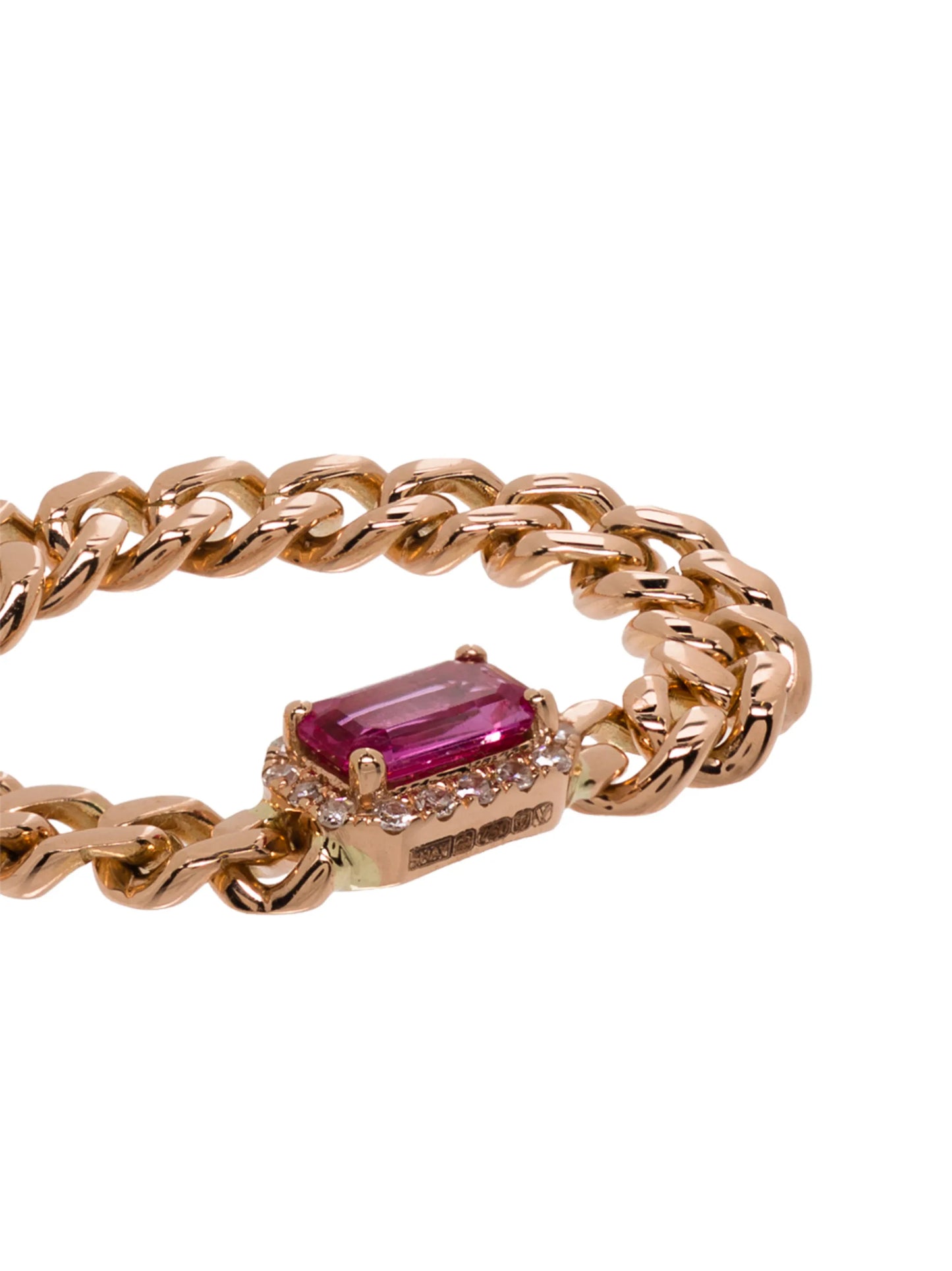 18kt rose gold ruby diamond ring