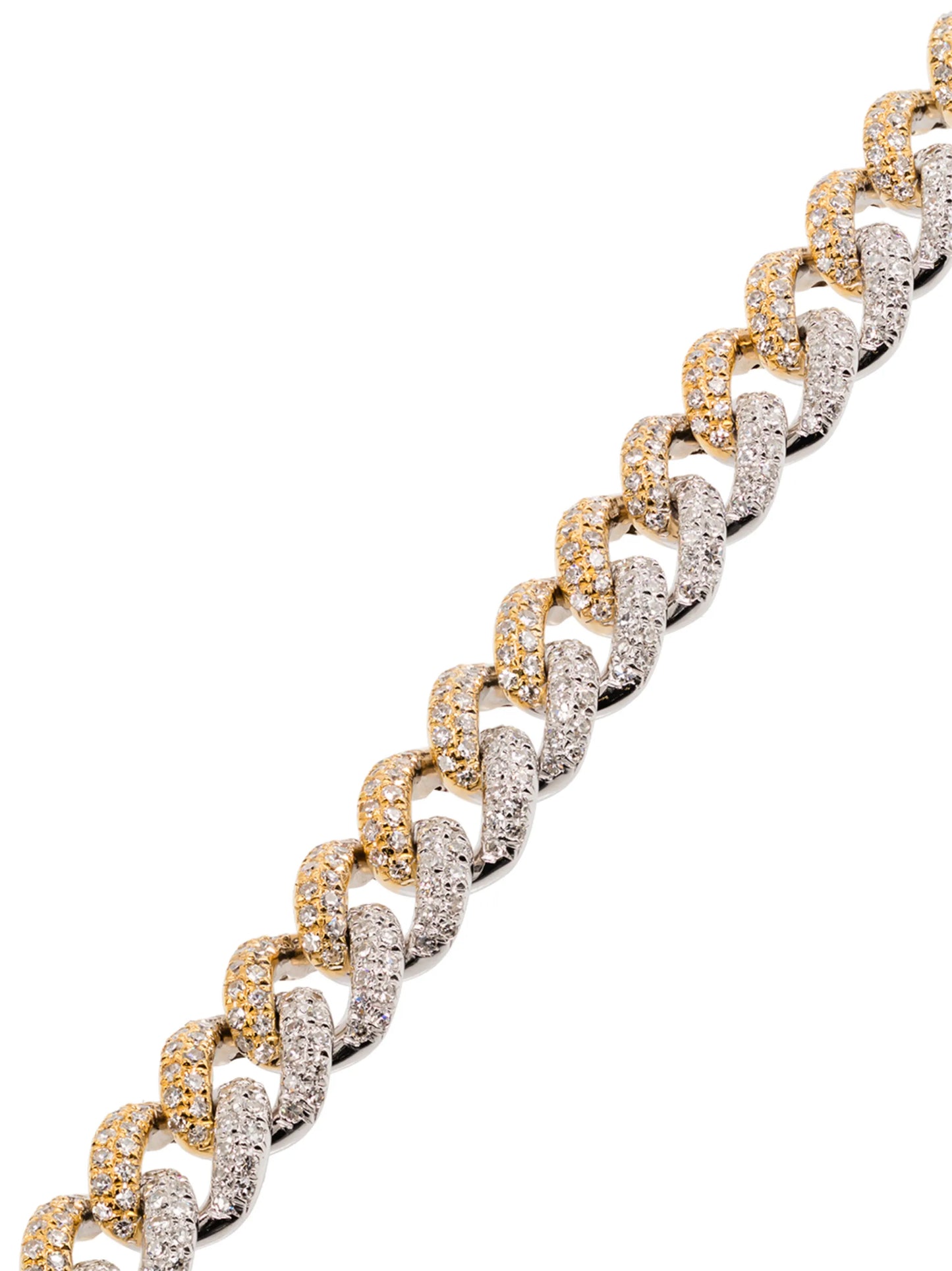 18K two-tone gold pavé diamond bracelet