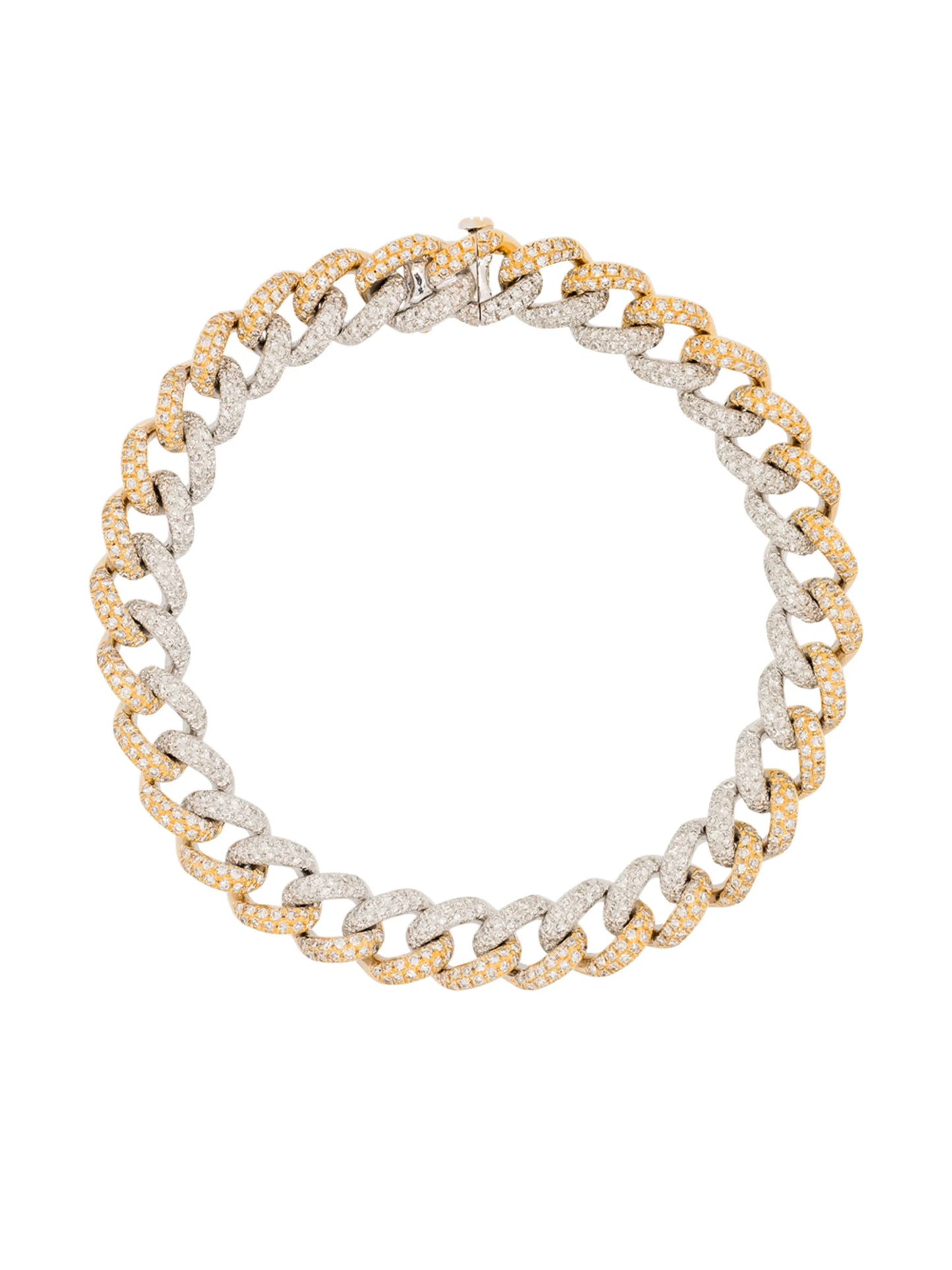 18K two-tone gold pavé diamond bracelet