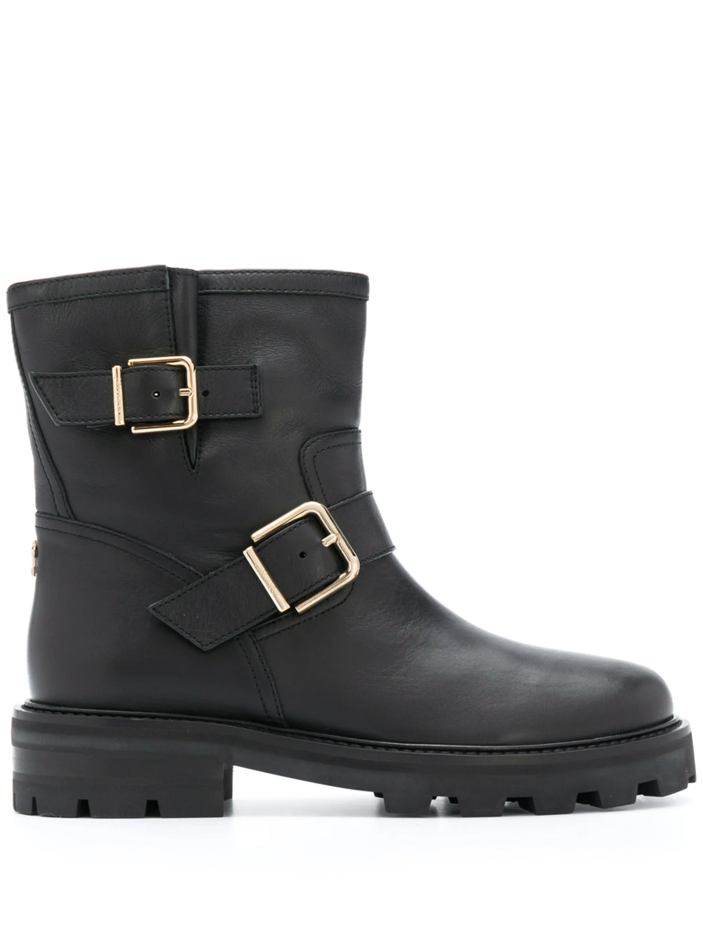 Youth buckle biker boots