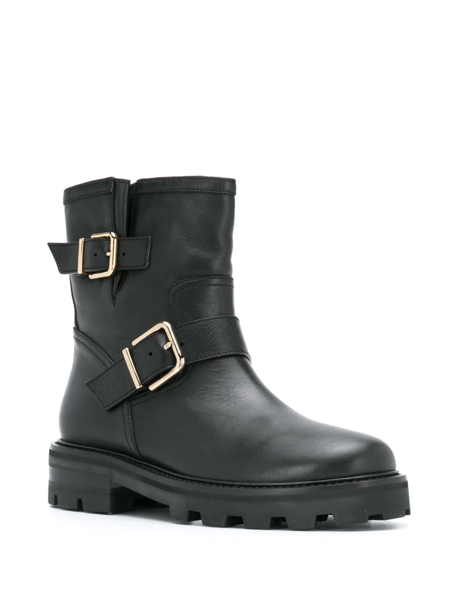 Youth buckle biker boots
