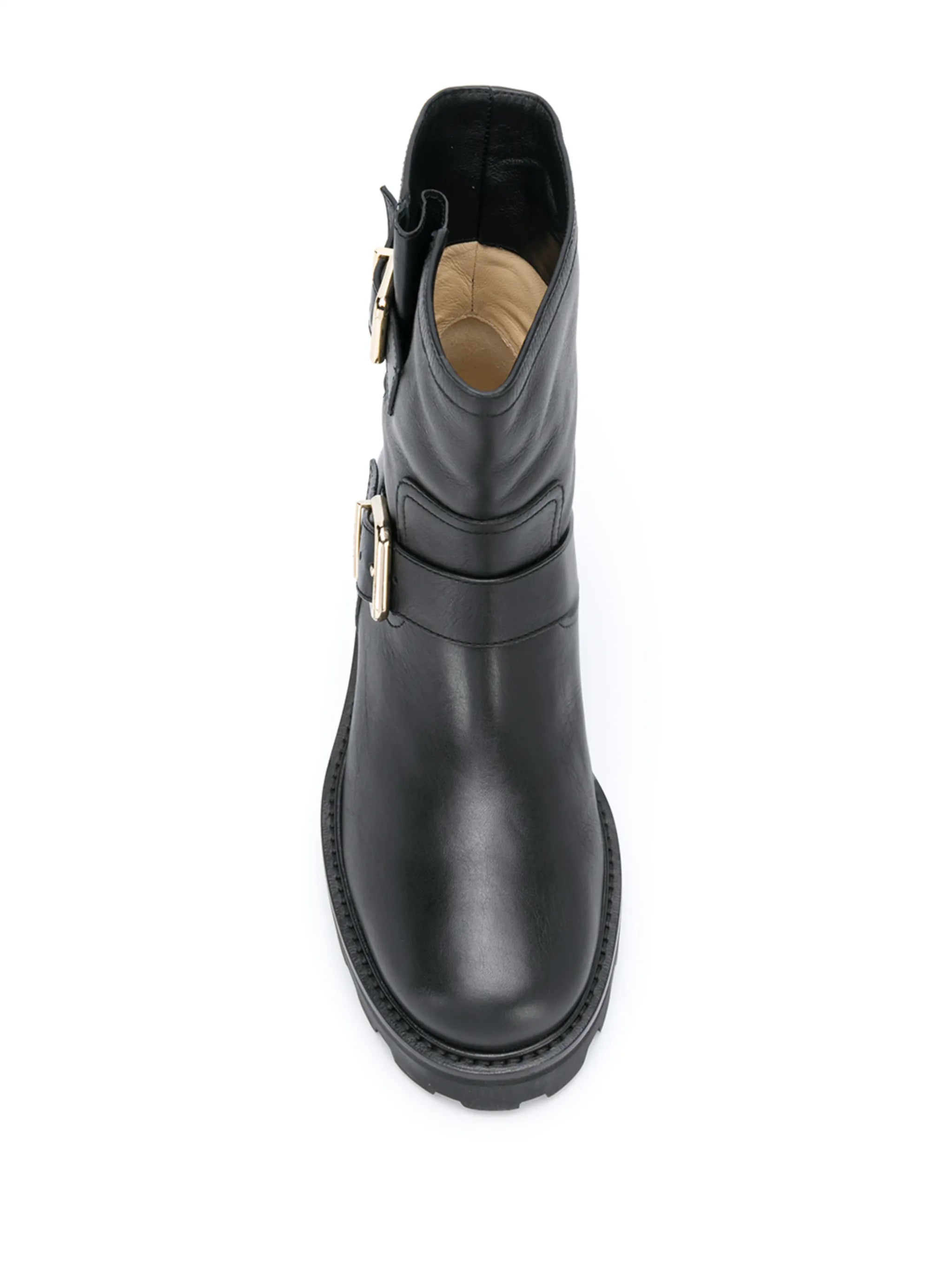 Youth buckle biker boots