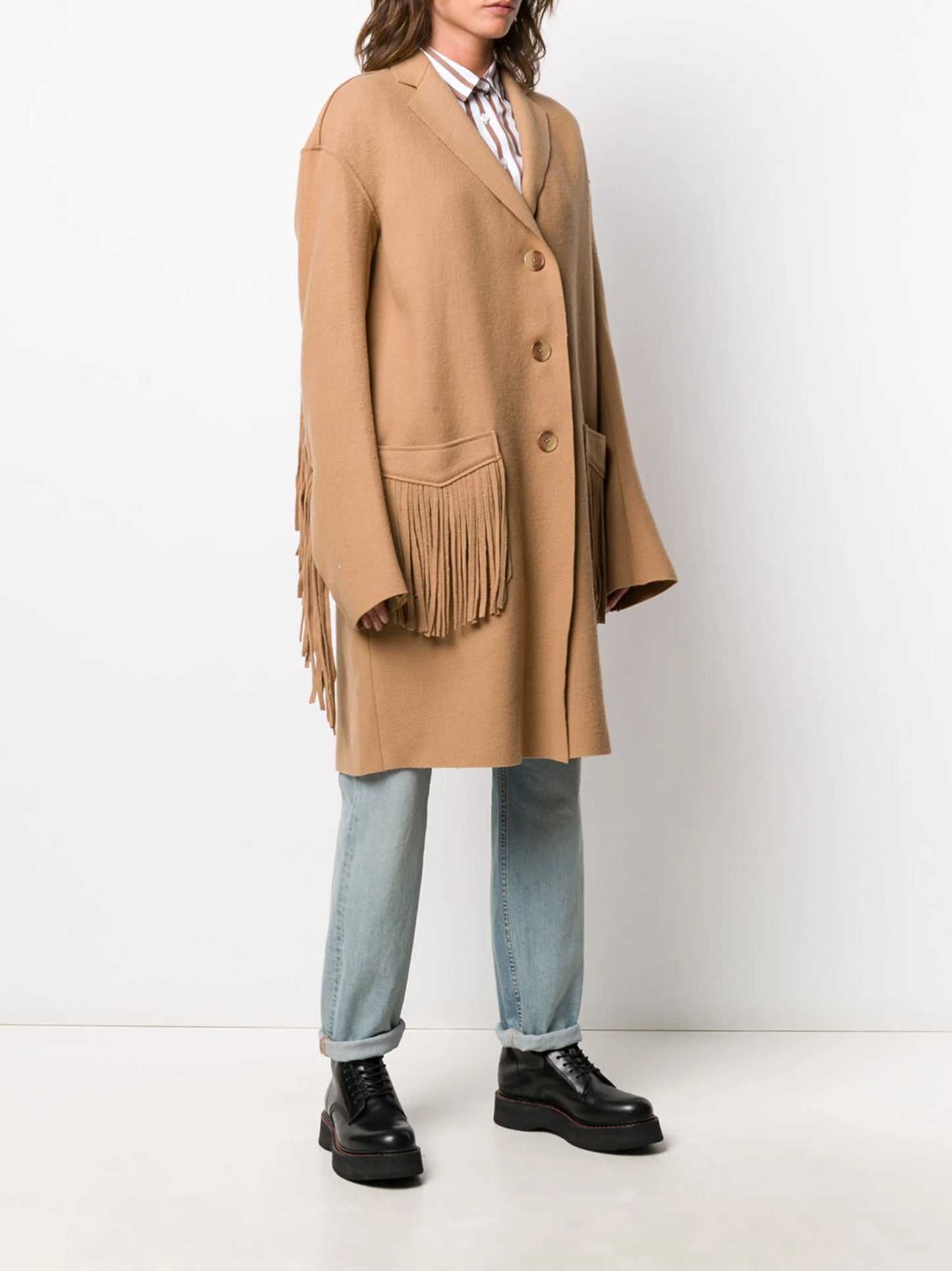oversized fringed coat