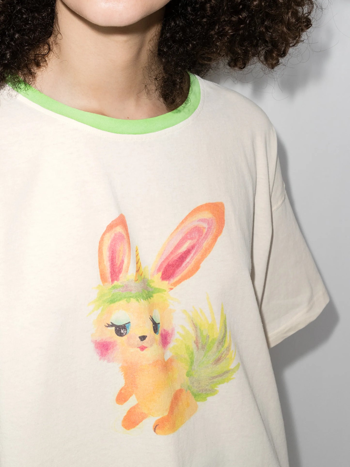 bunny-print crew-neck T-shirt