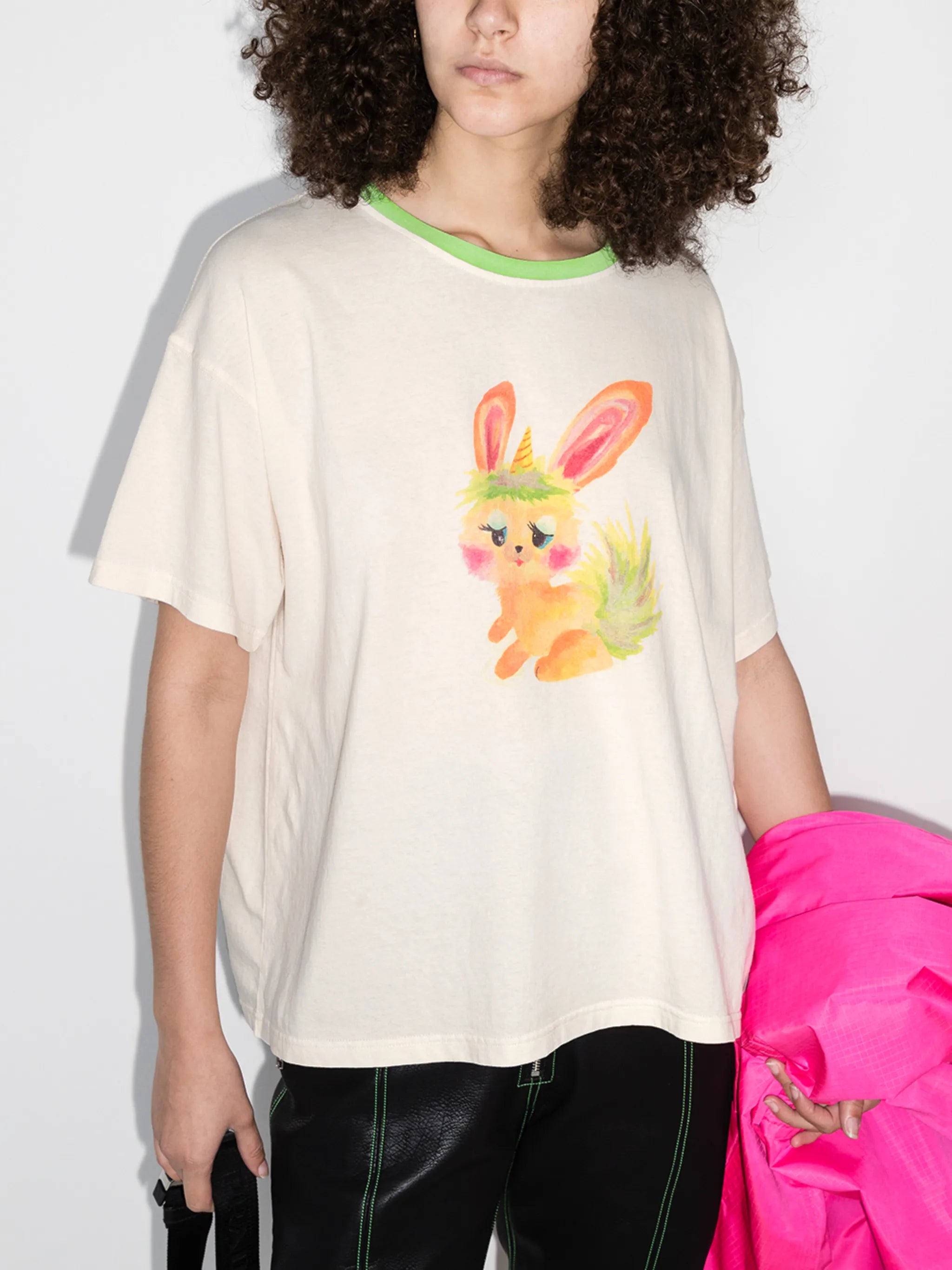 bunny-print crew-neck T-shirt