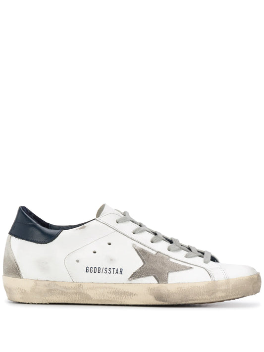 Super-Star trainers with suede star and blue heel tab