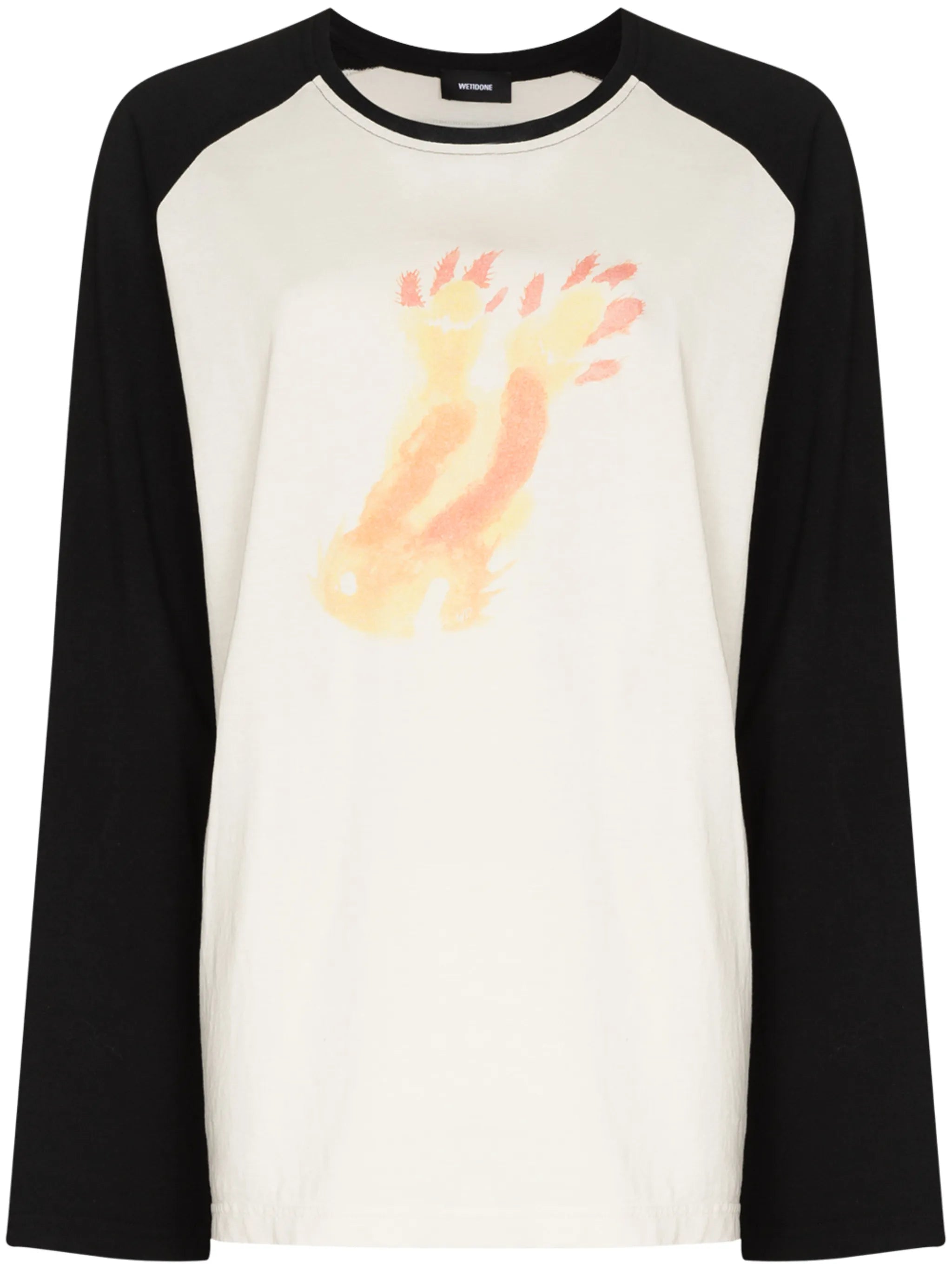 Monster print long-sleeve T-shirt