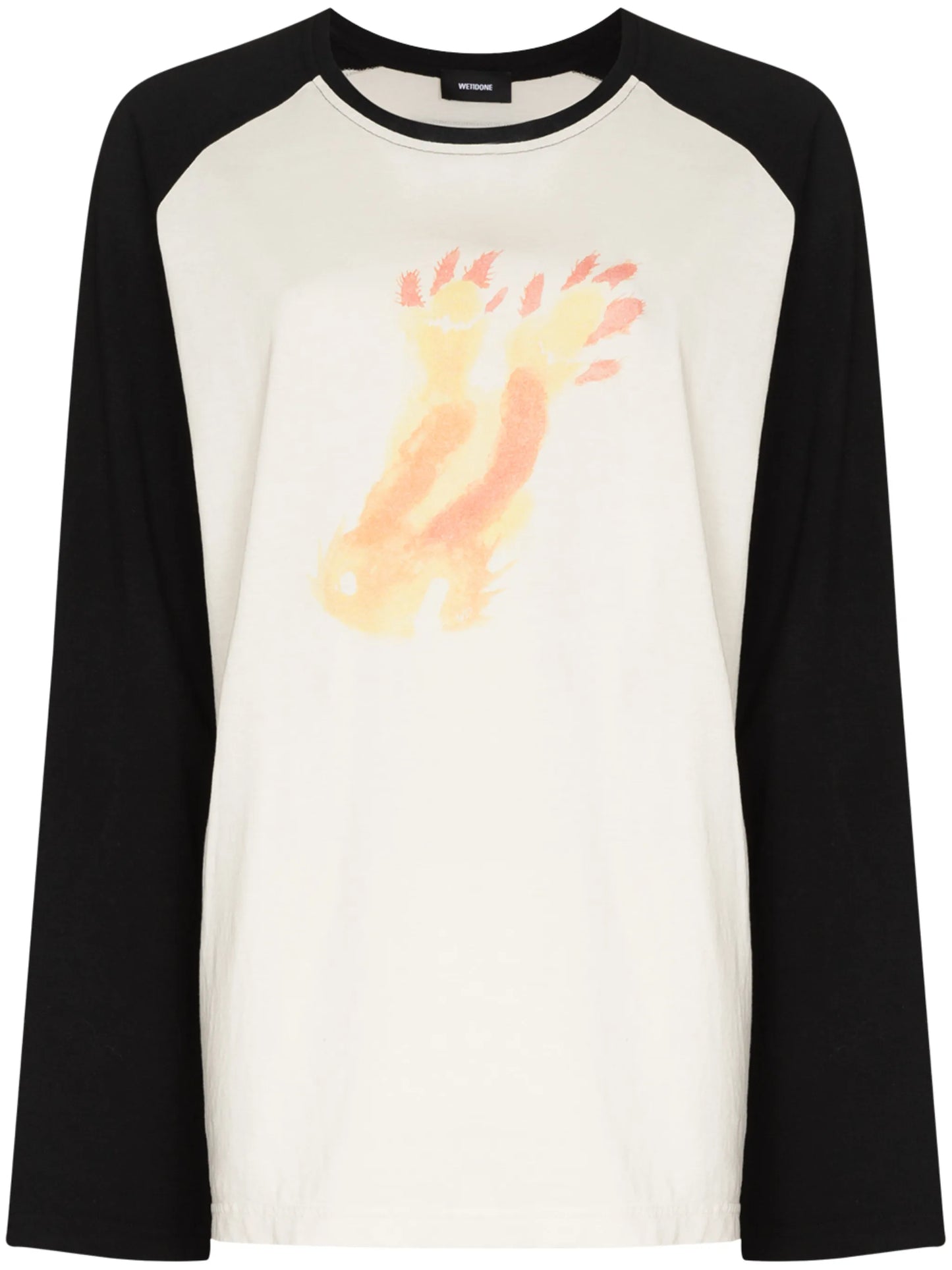 Monster print long-sleeve T-shirt