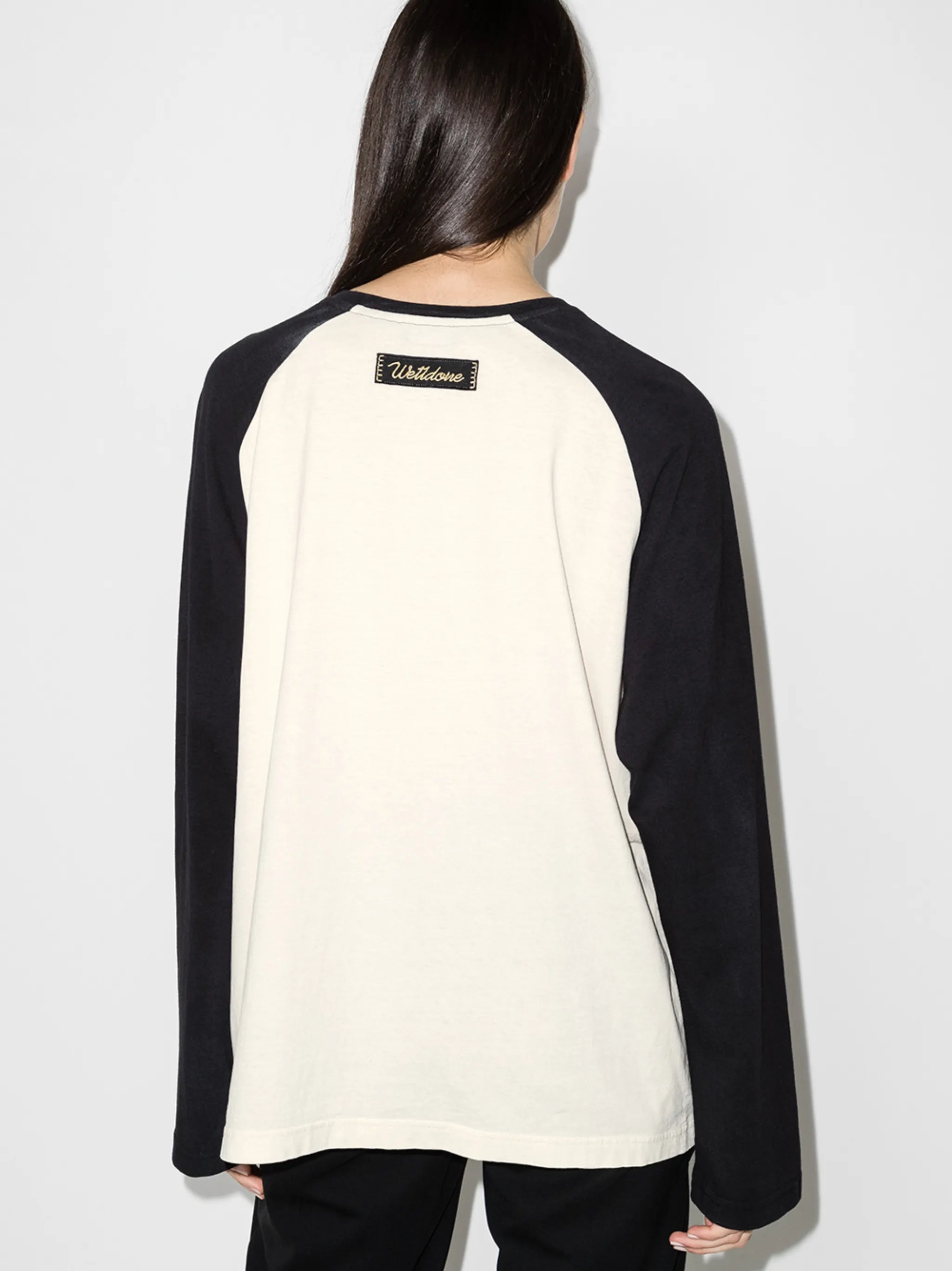 Monster print long-sleeve T-shirt