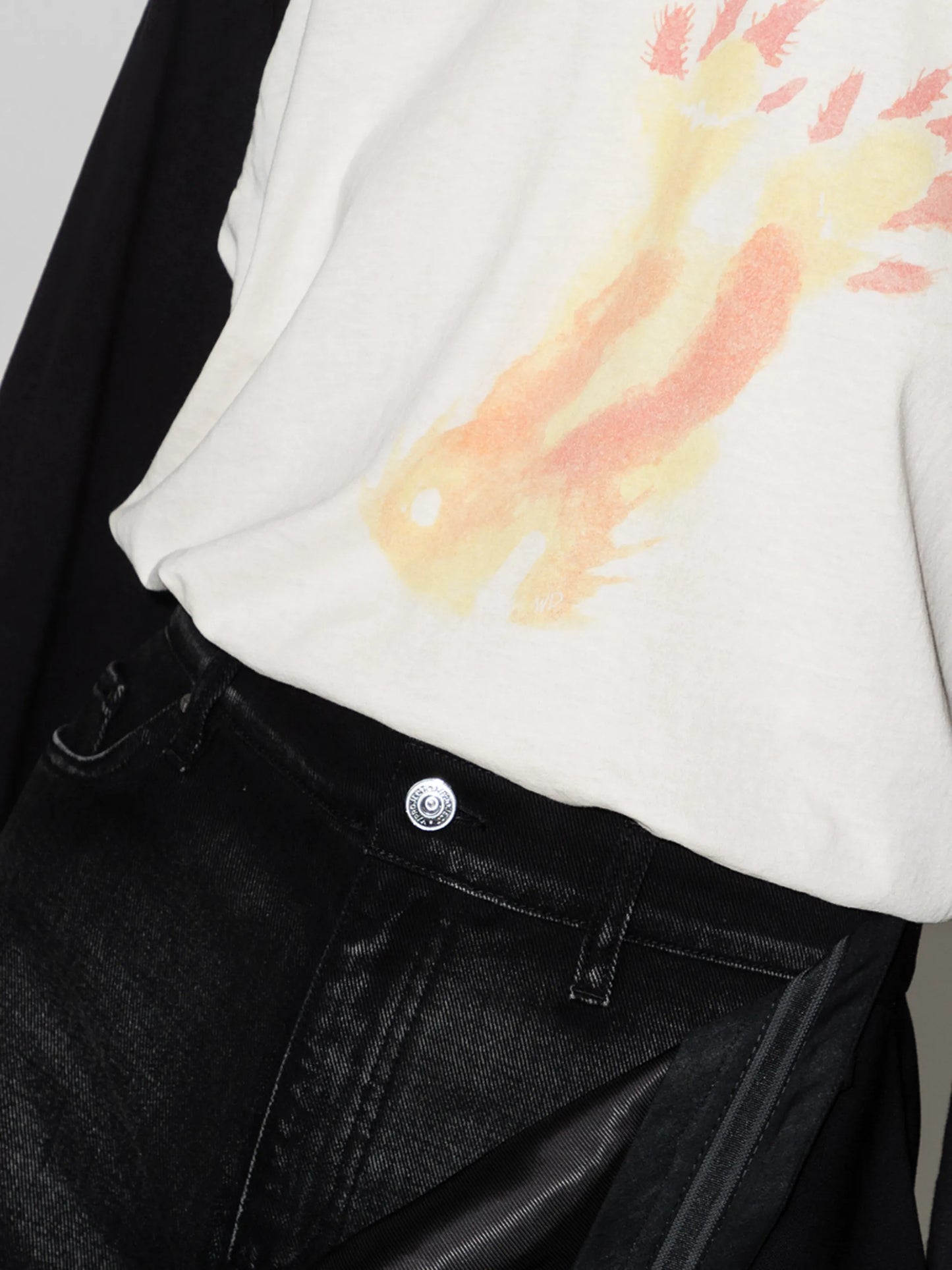 Monster print long-sleeve T-shirt