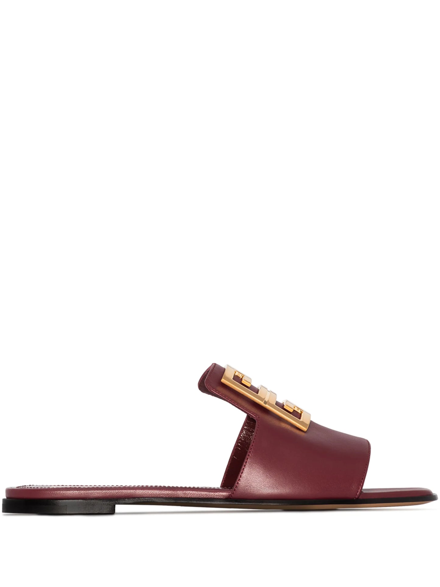 4G flat leather sandals