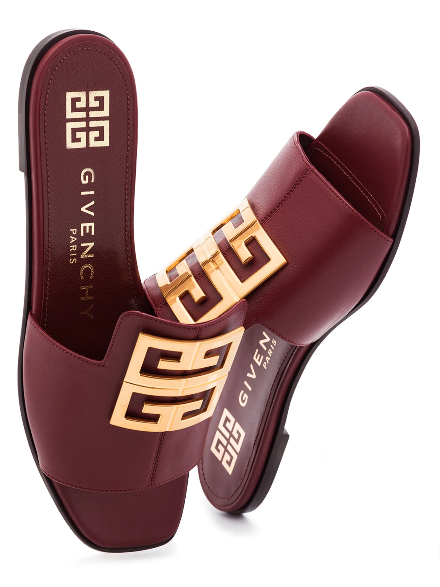4G flat leather sandals
