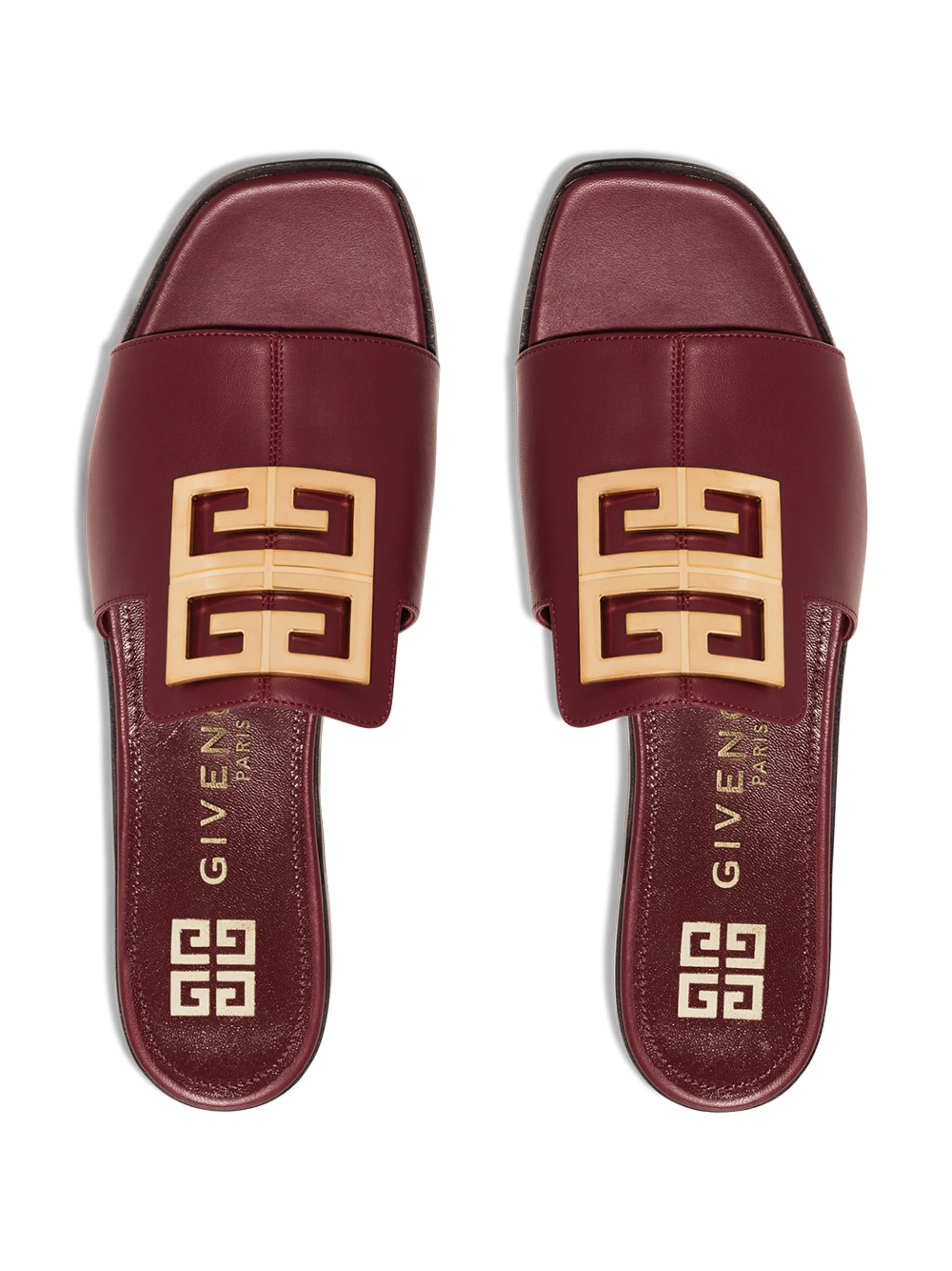 4G flat leather sandals