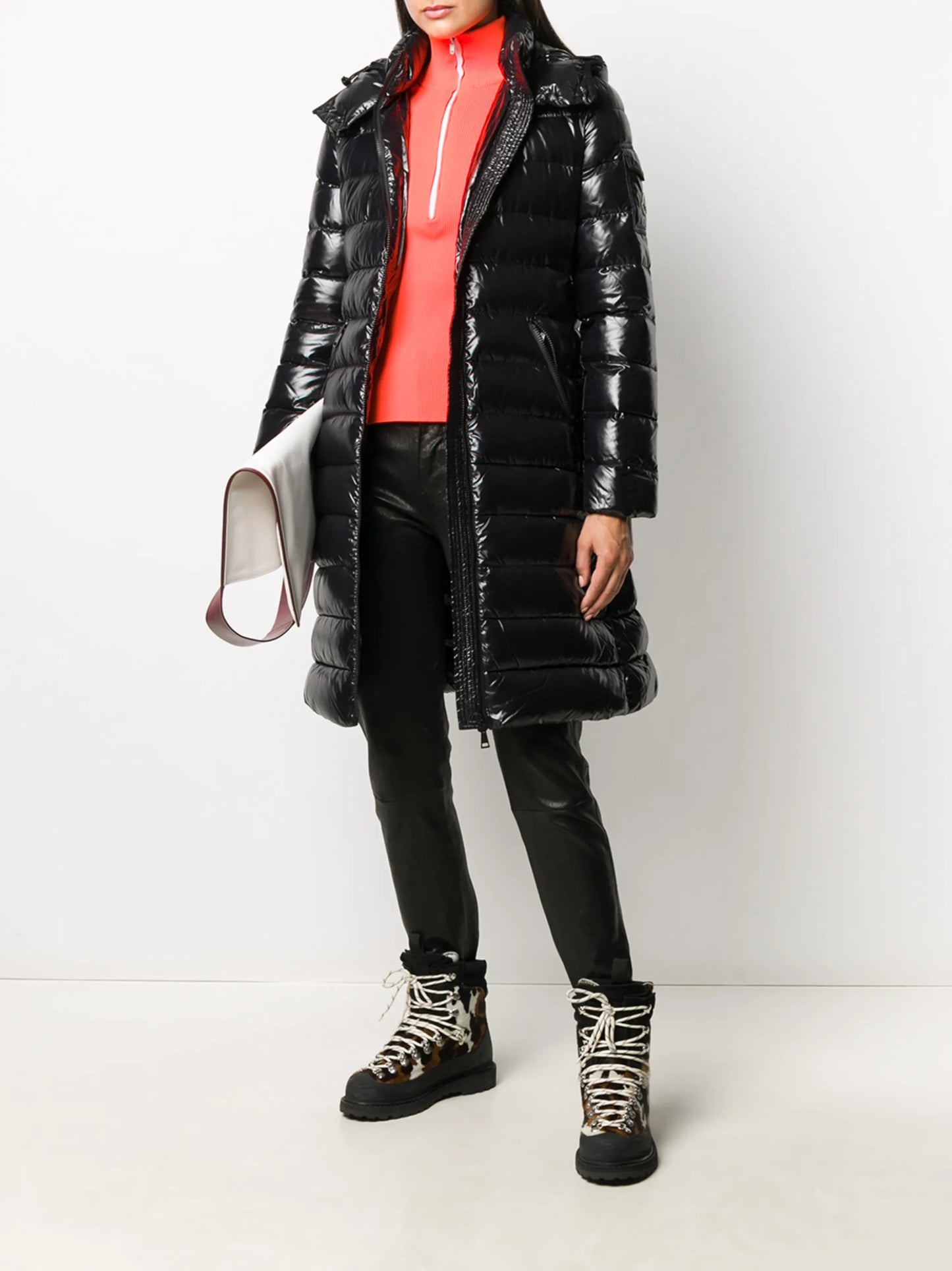Moka quilted down coat