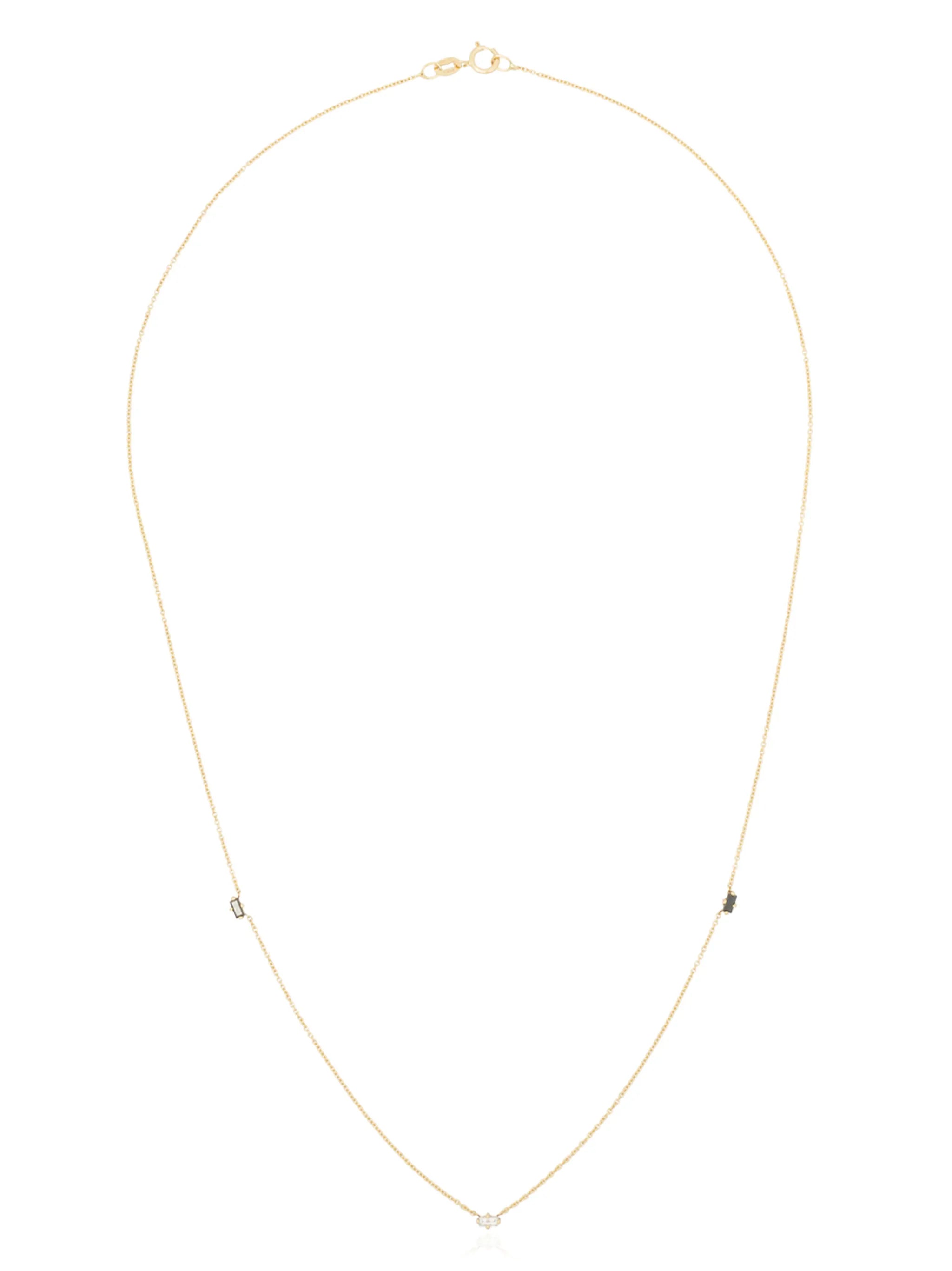 18kt yellow gold emerald diamond necklace