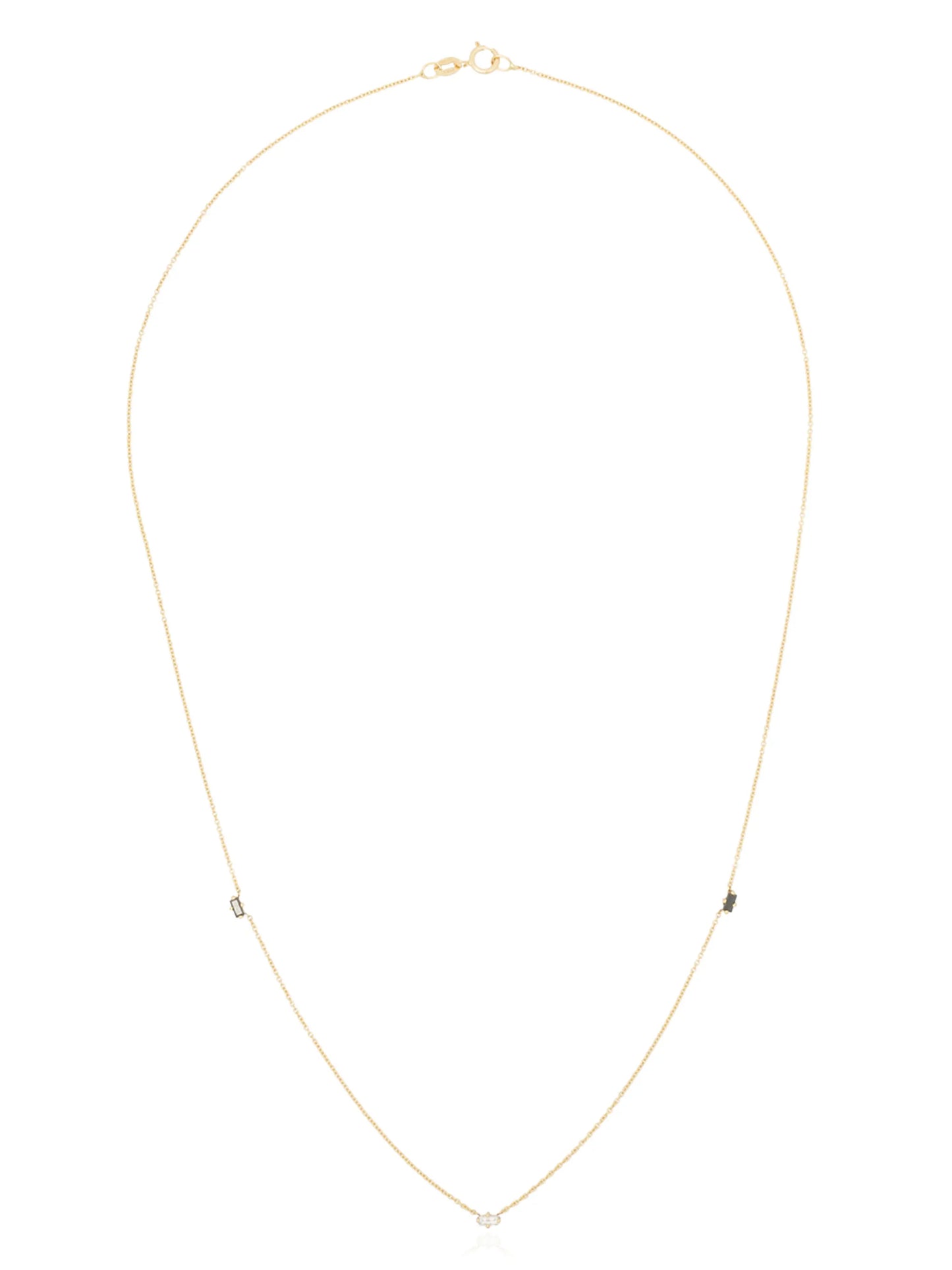 18kt yellow gold emerald diamond necklace