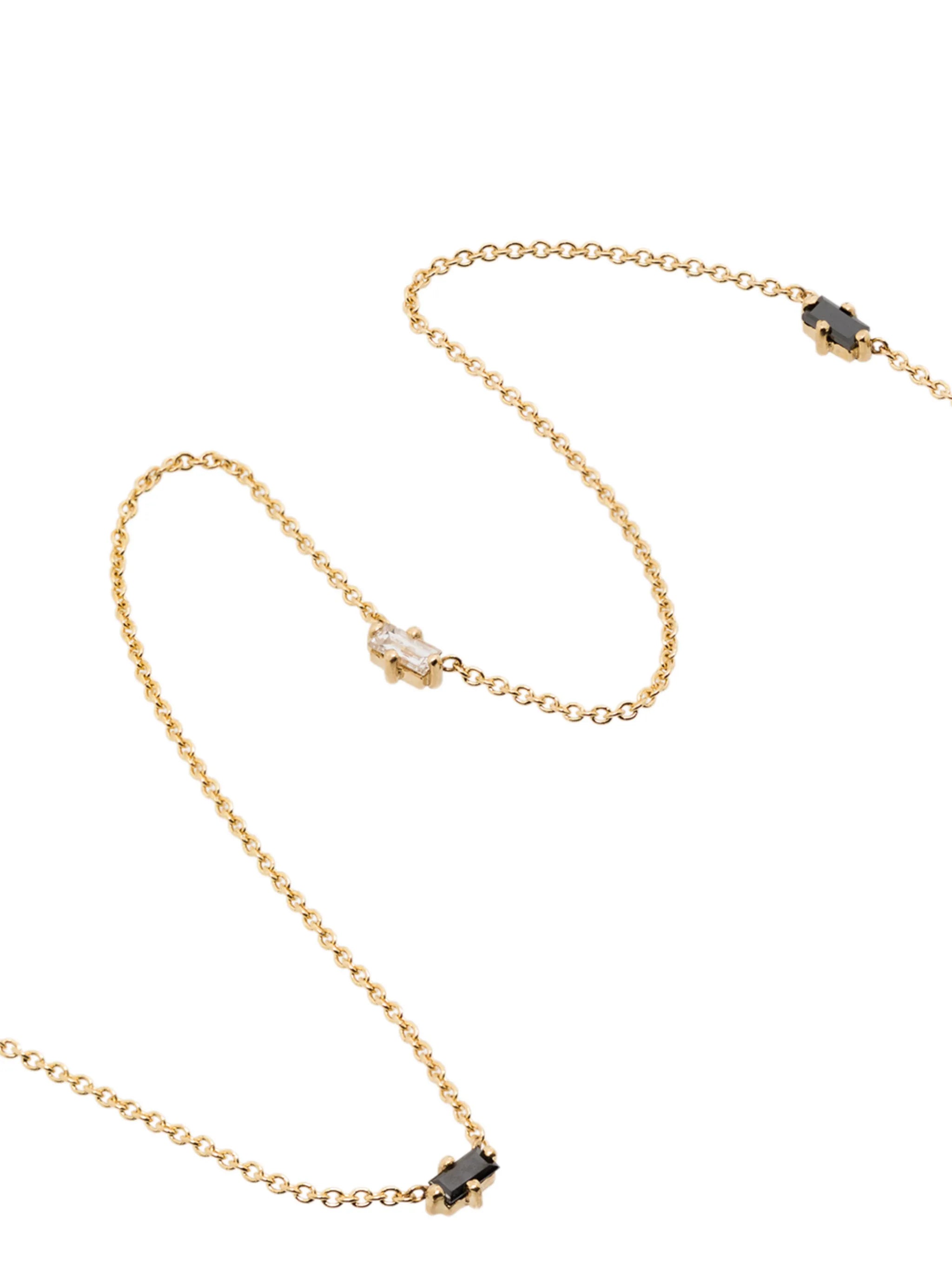 18kt yellow gold emerald diamond necklace