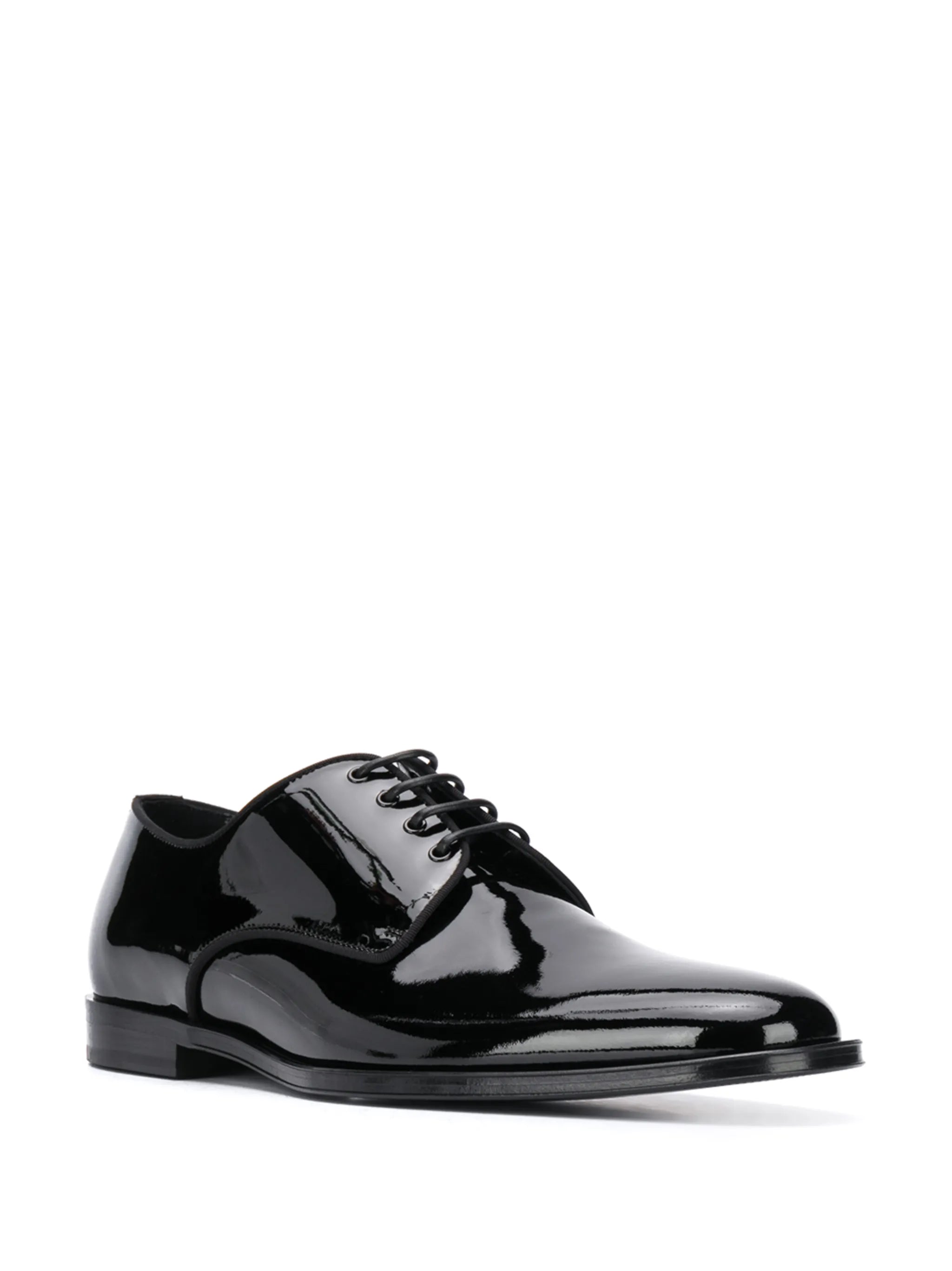 patent leather derby shoes