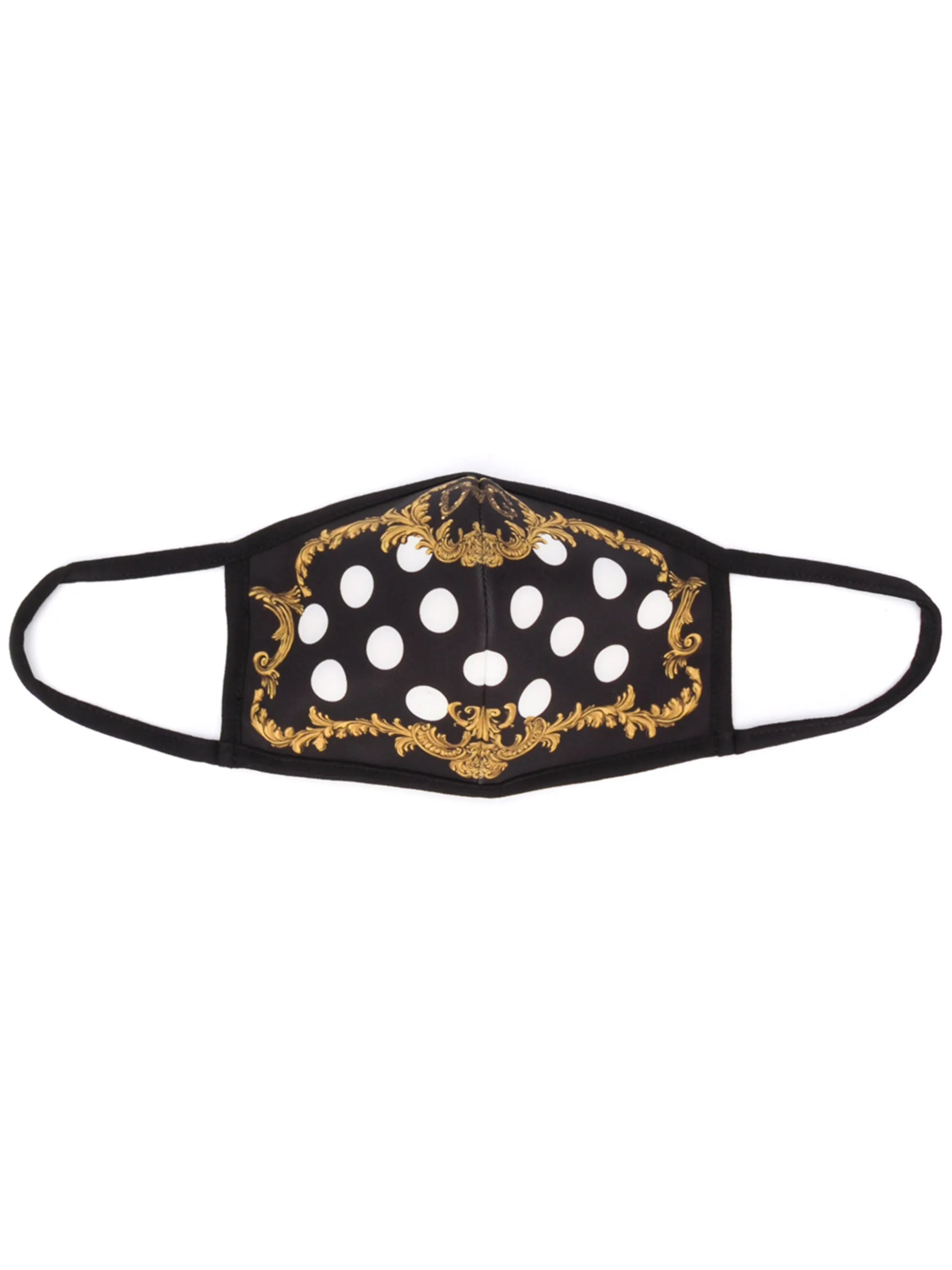 polka dot-print face mask