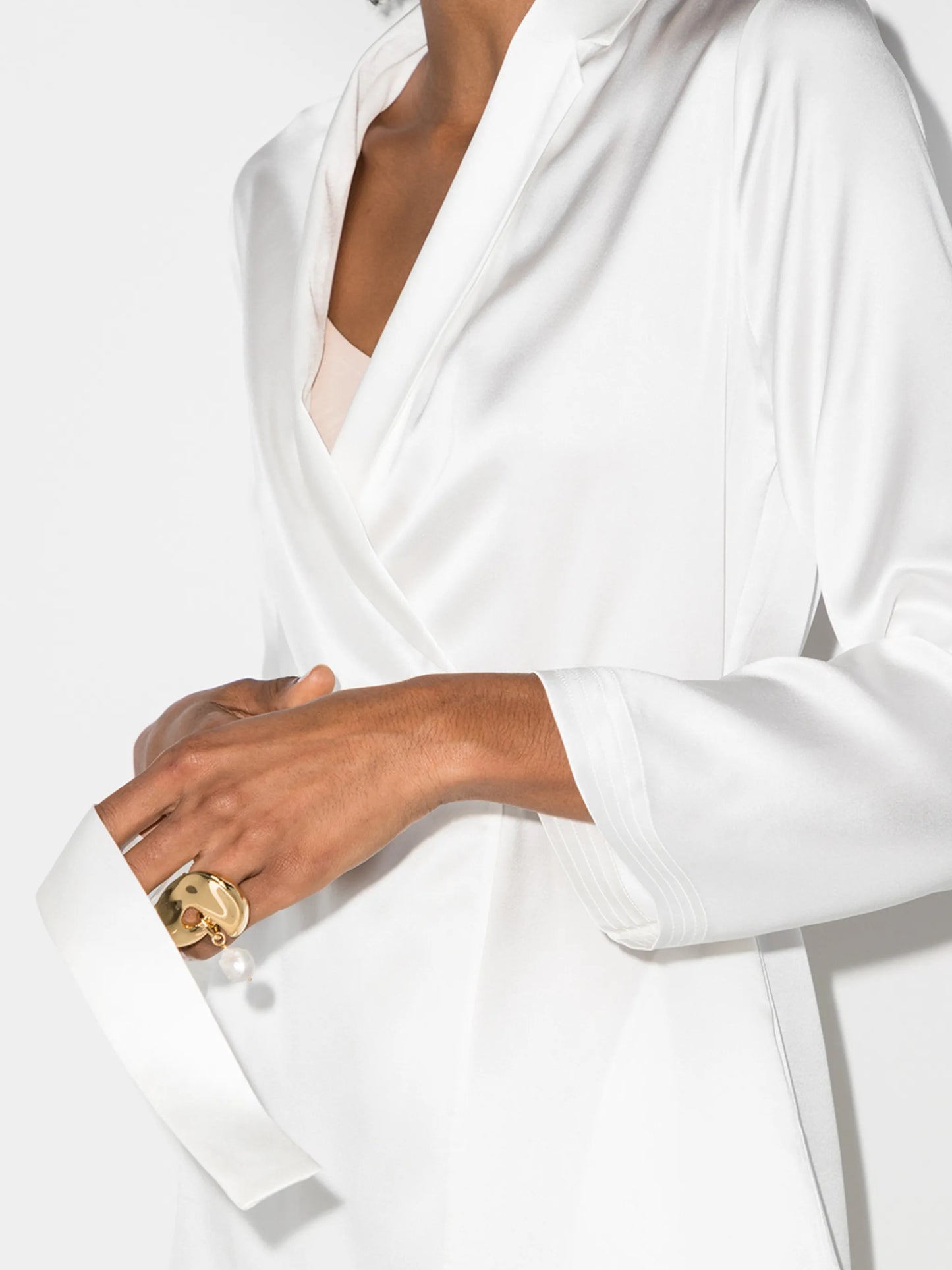 tied waist silk robe