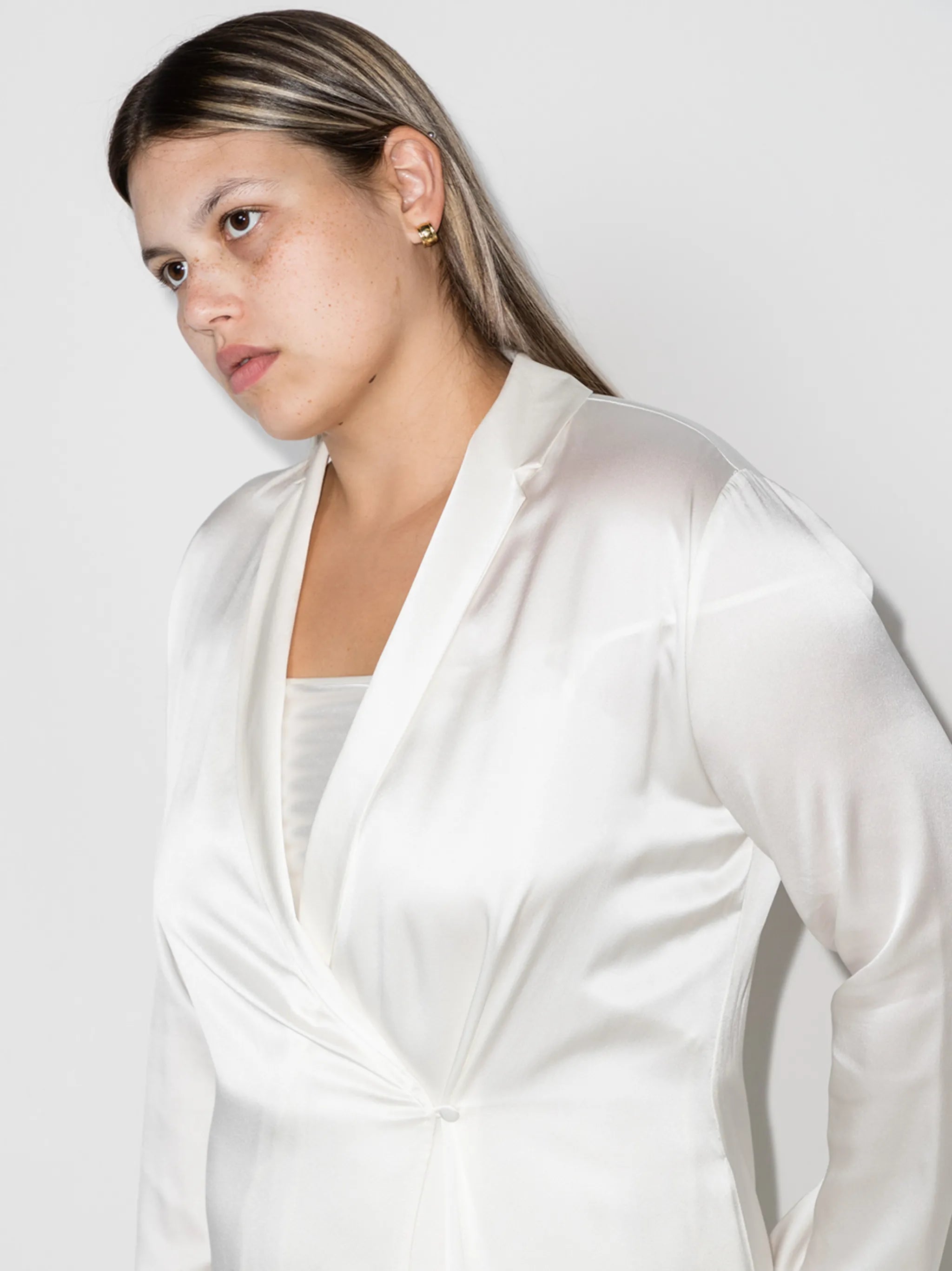 tied waist silk robe