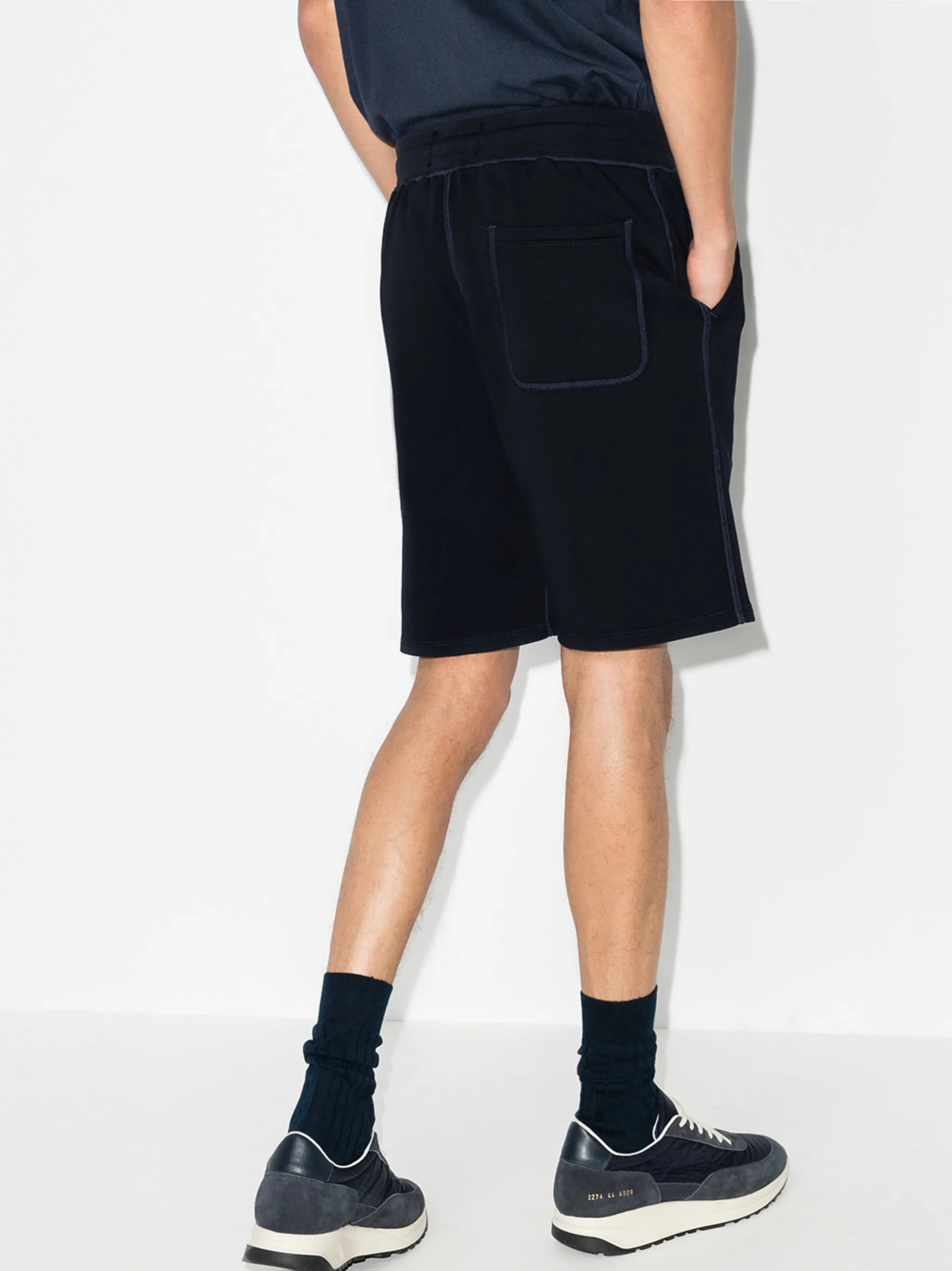 drawstring track shorts
