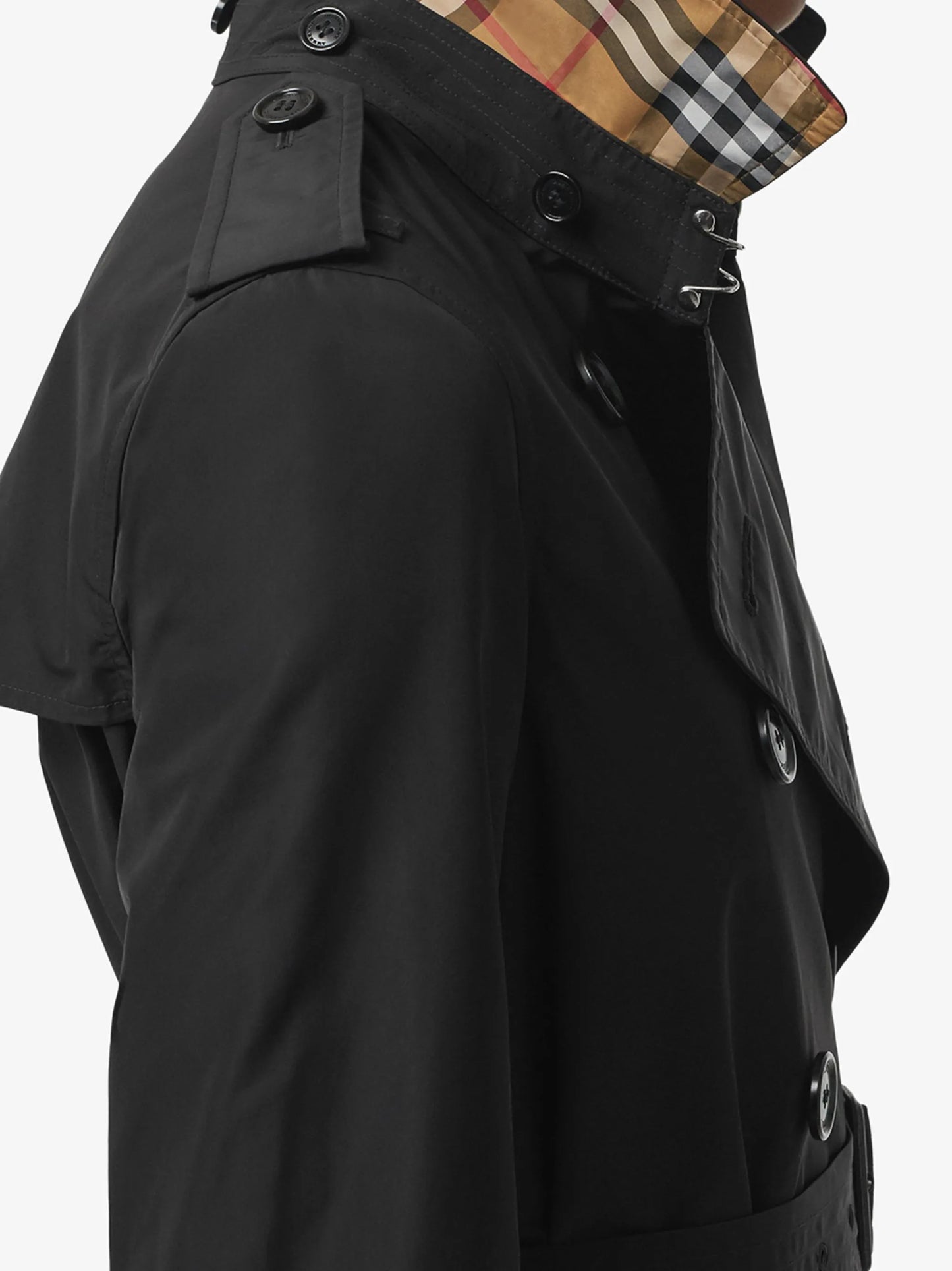 mid-length taffeta Kensington trench coat