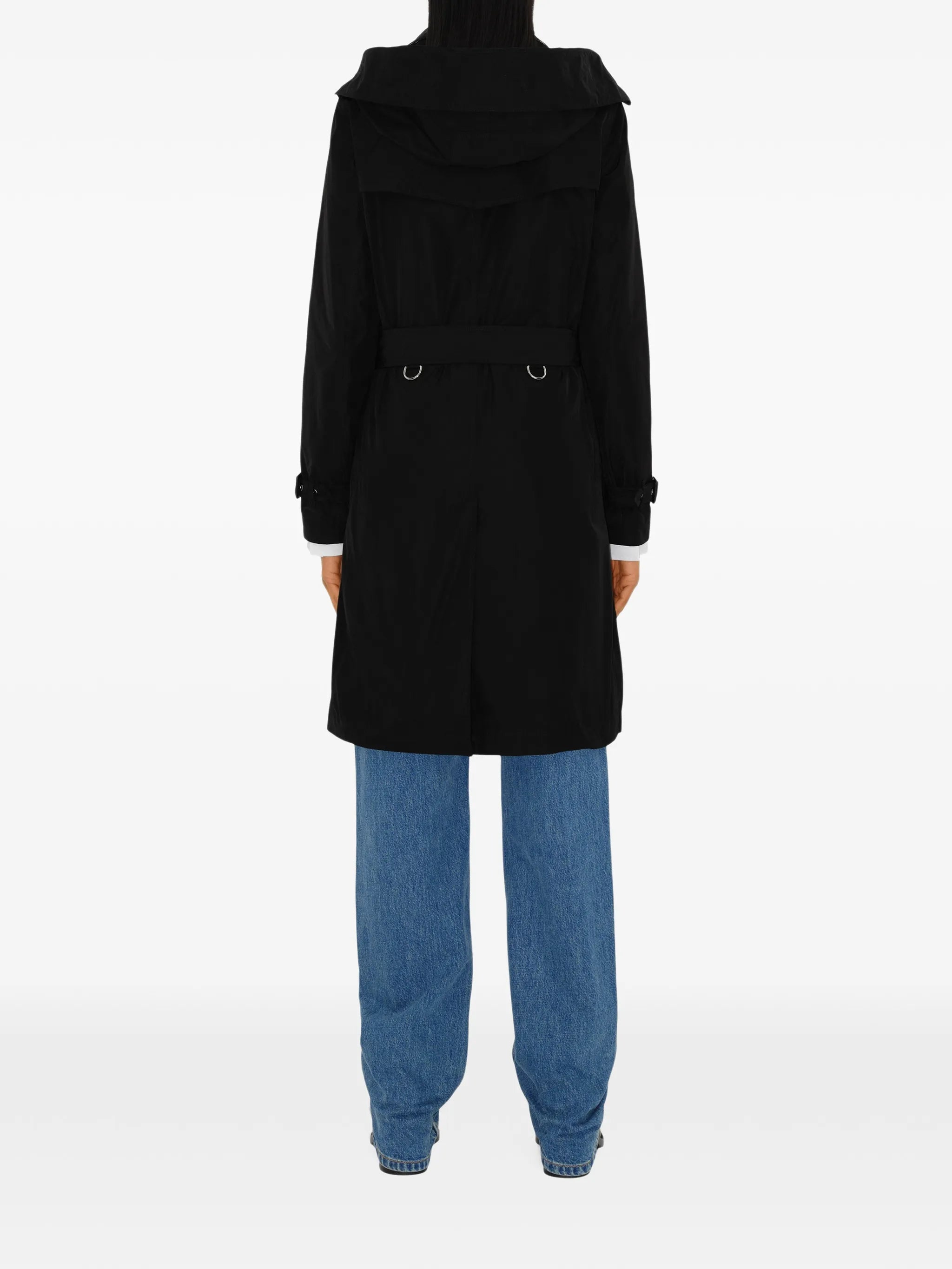 mid-length taffeta Kensington trench coat