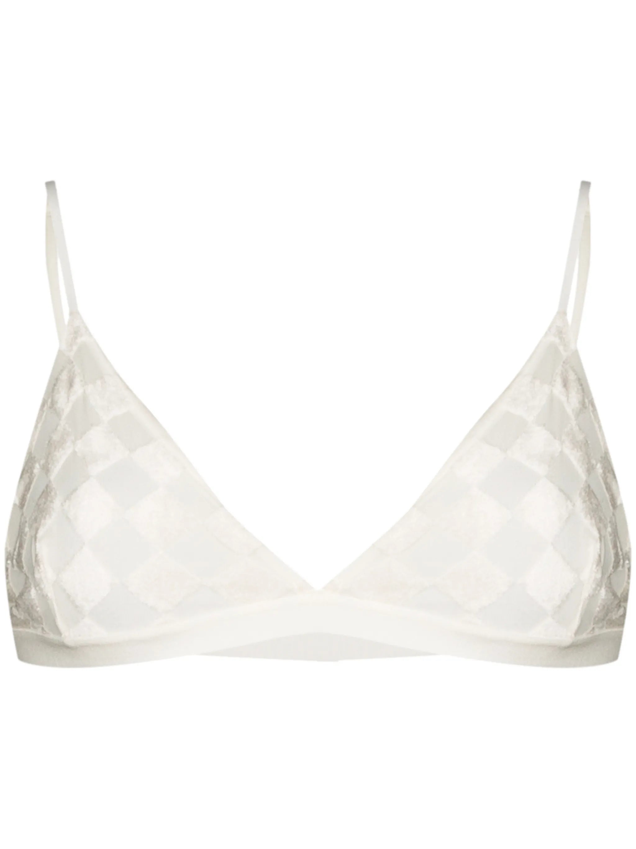 Mississippi check-pattern bra