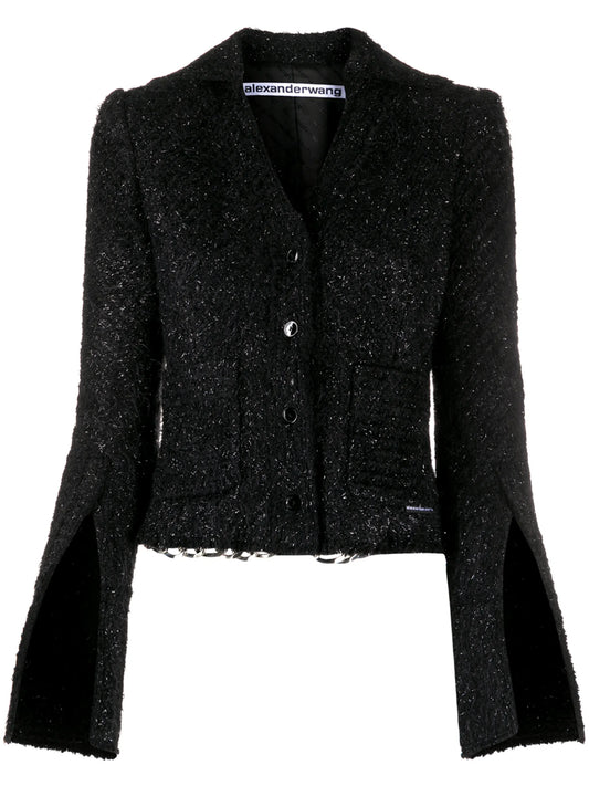 chain-trimmed fitted jacket