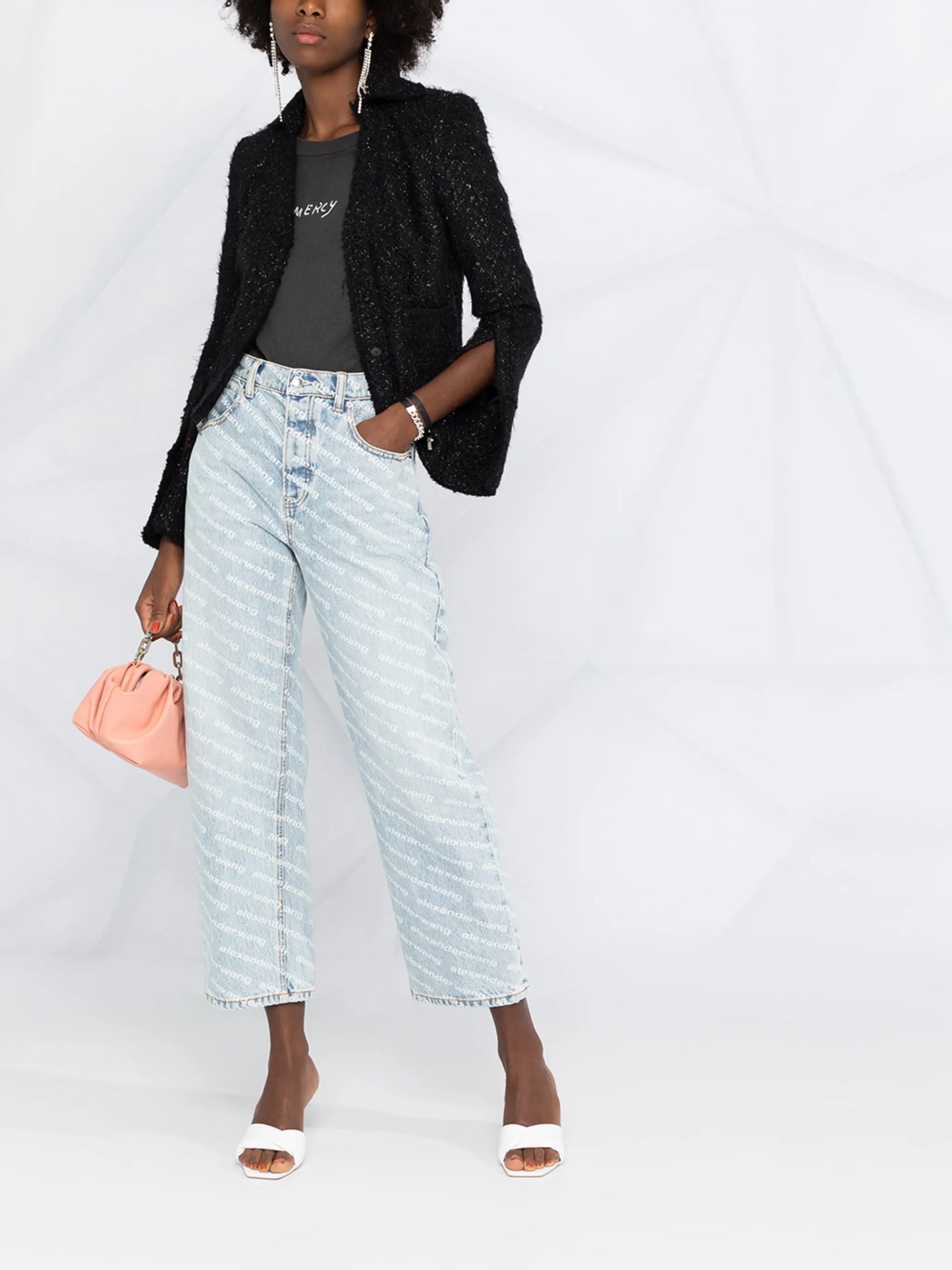 chain-trimmed fitted jacket