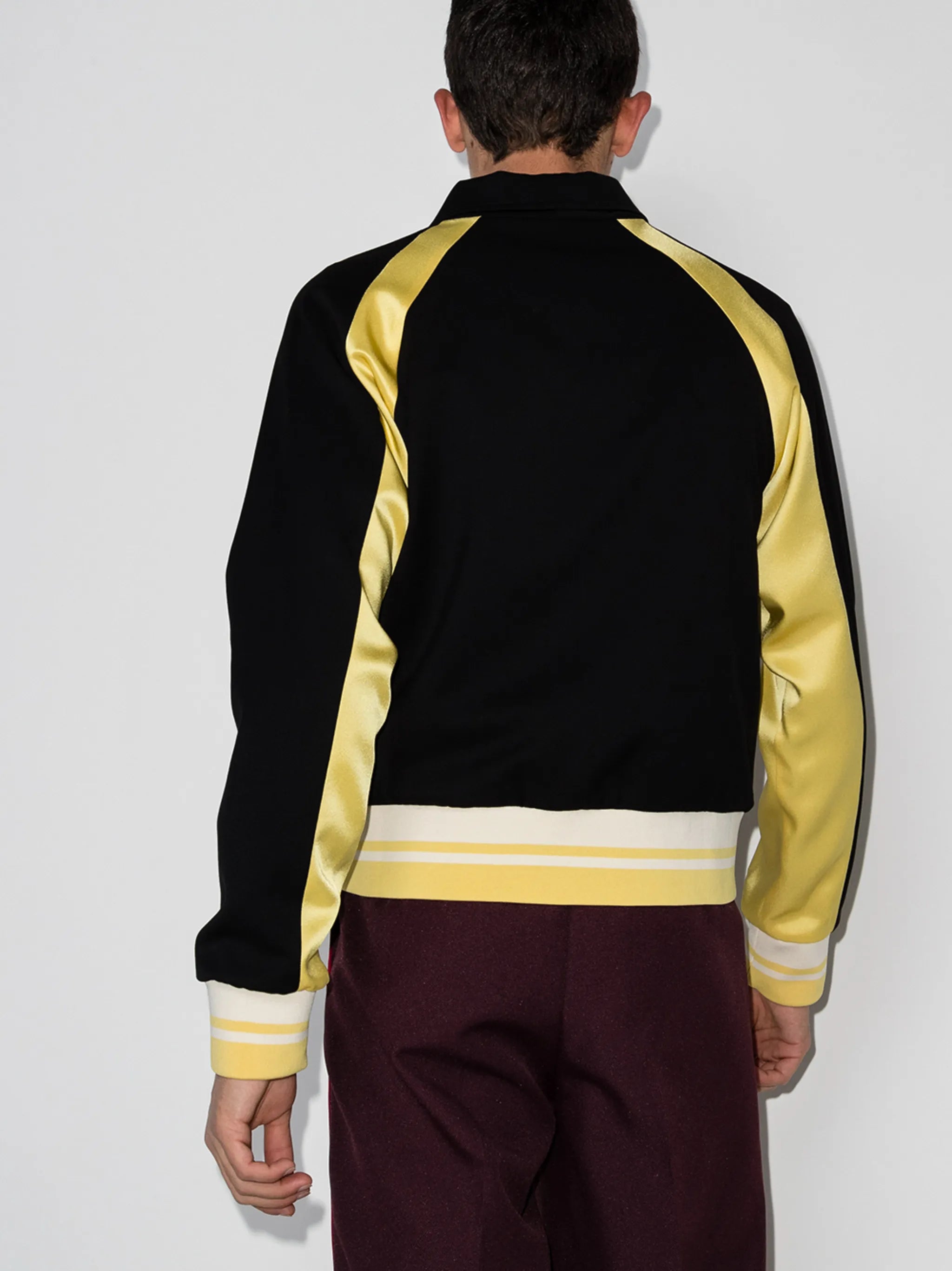 Isaacs panelled bomber jacket