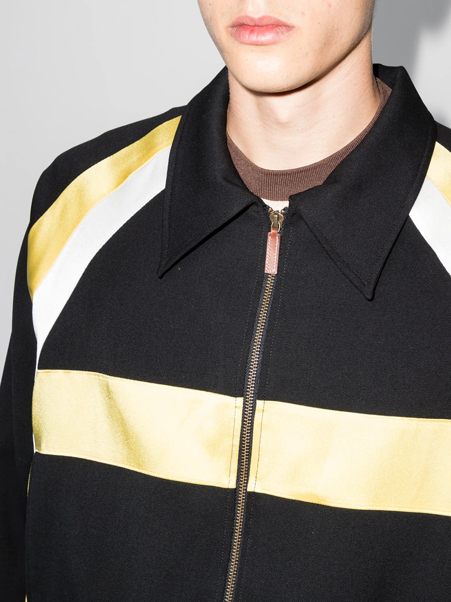 Isaacs panelled bomber jacket
