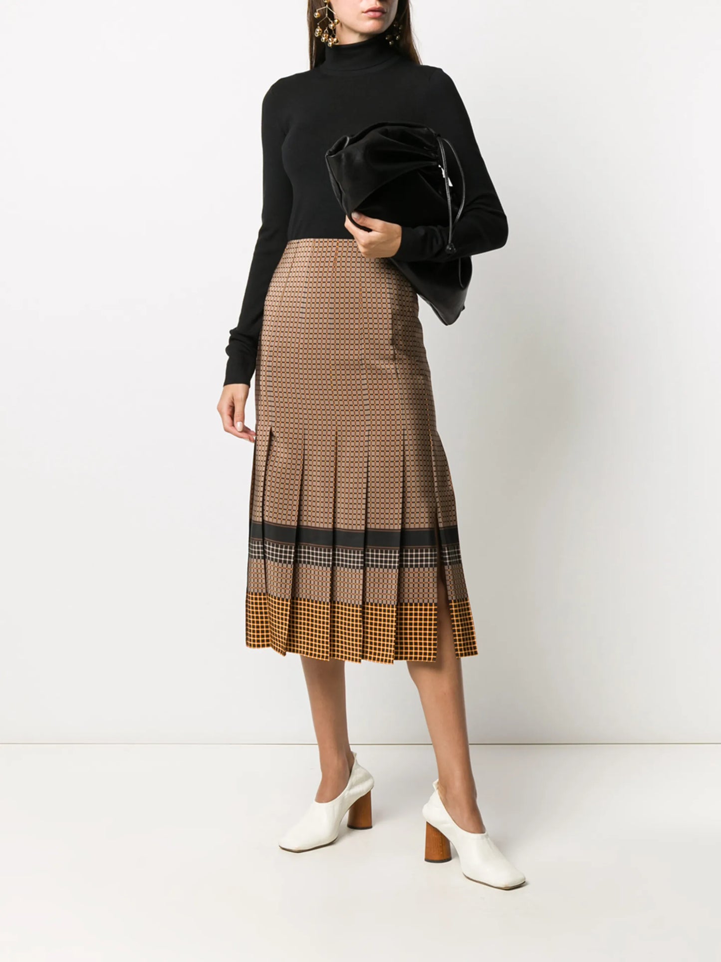 silk stretch turtleneck jumper