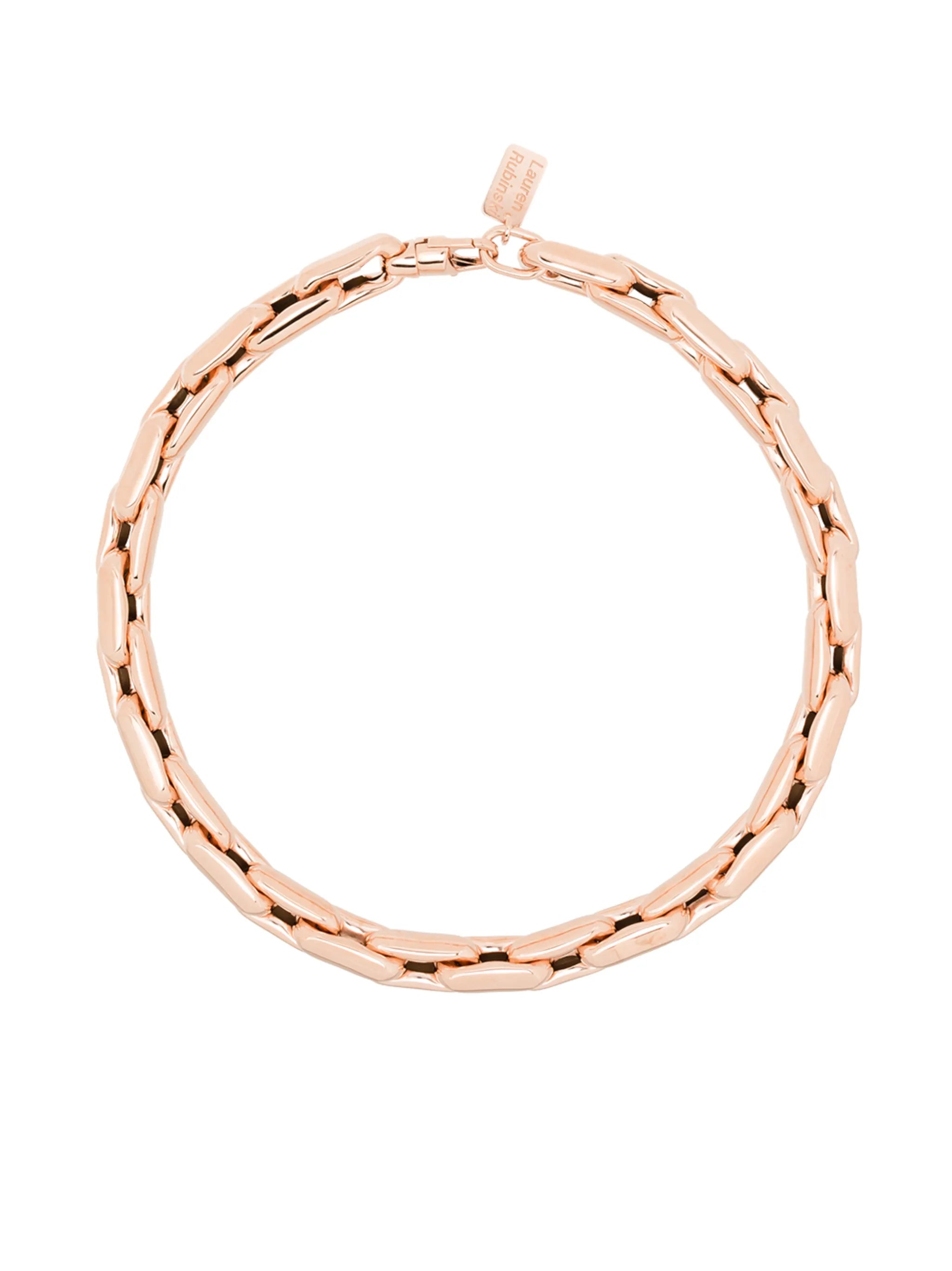 14kt rose gold chain-link necklace