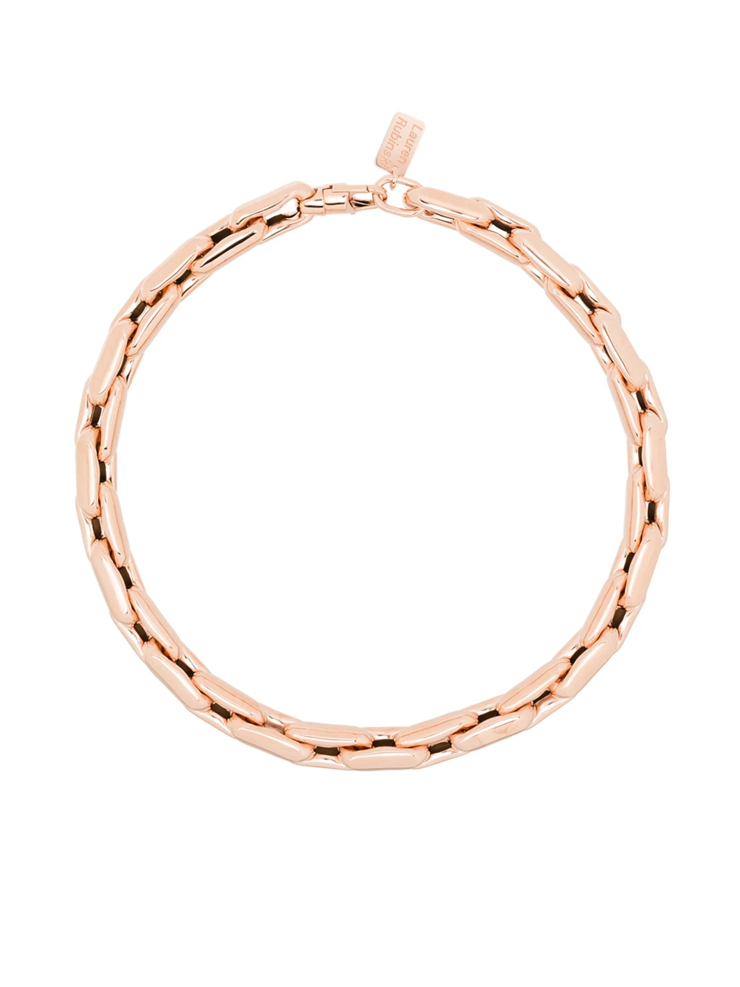 14kt rose gold chain-link necklace