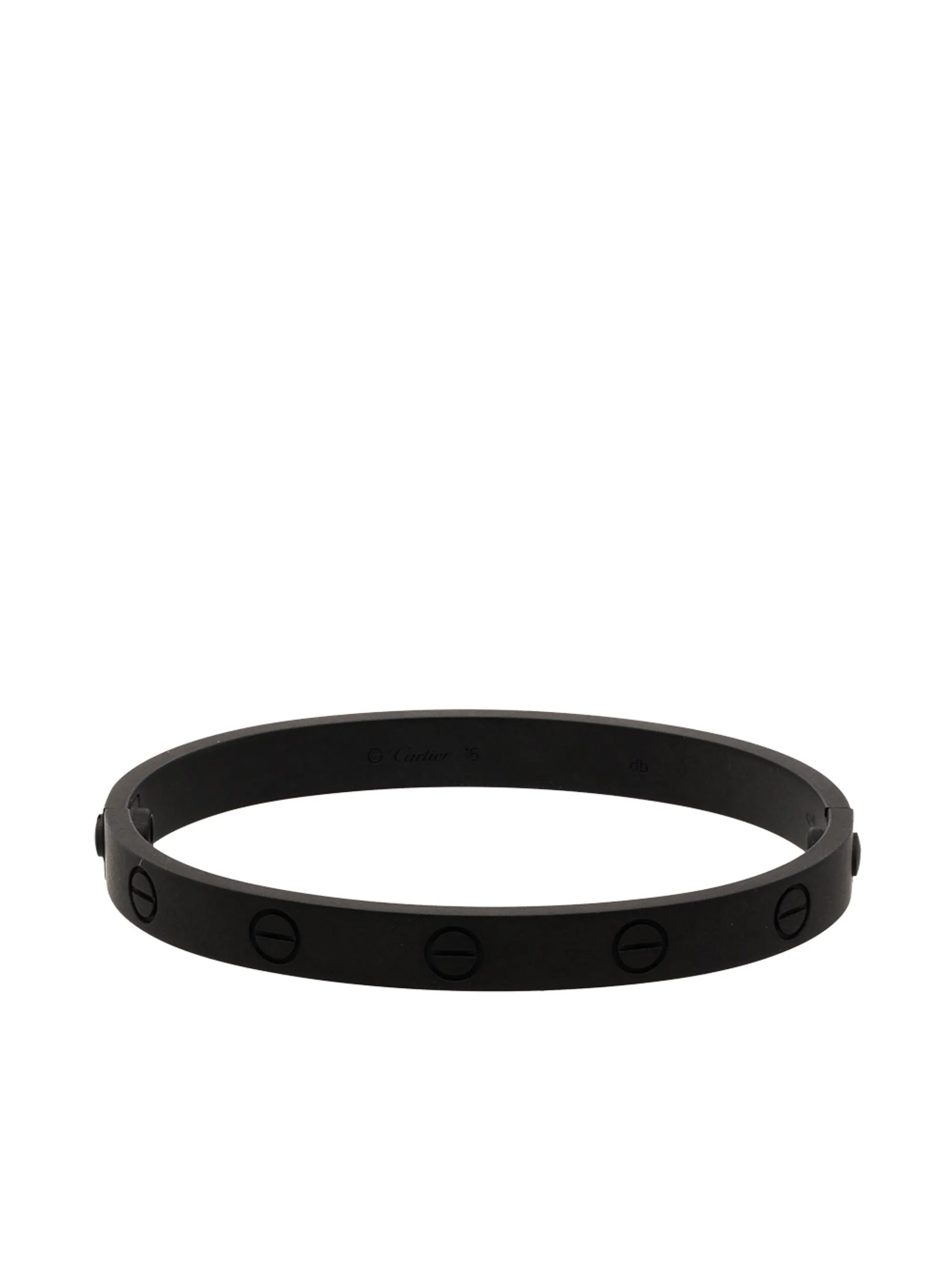 customised pre-owned 18kt white gold Cartier Love bracelet