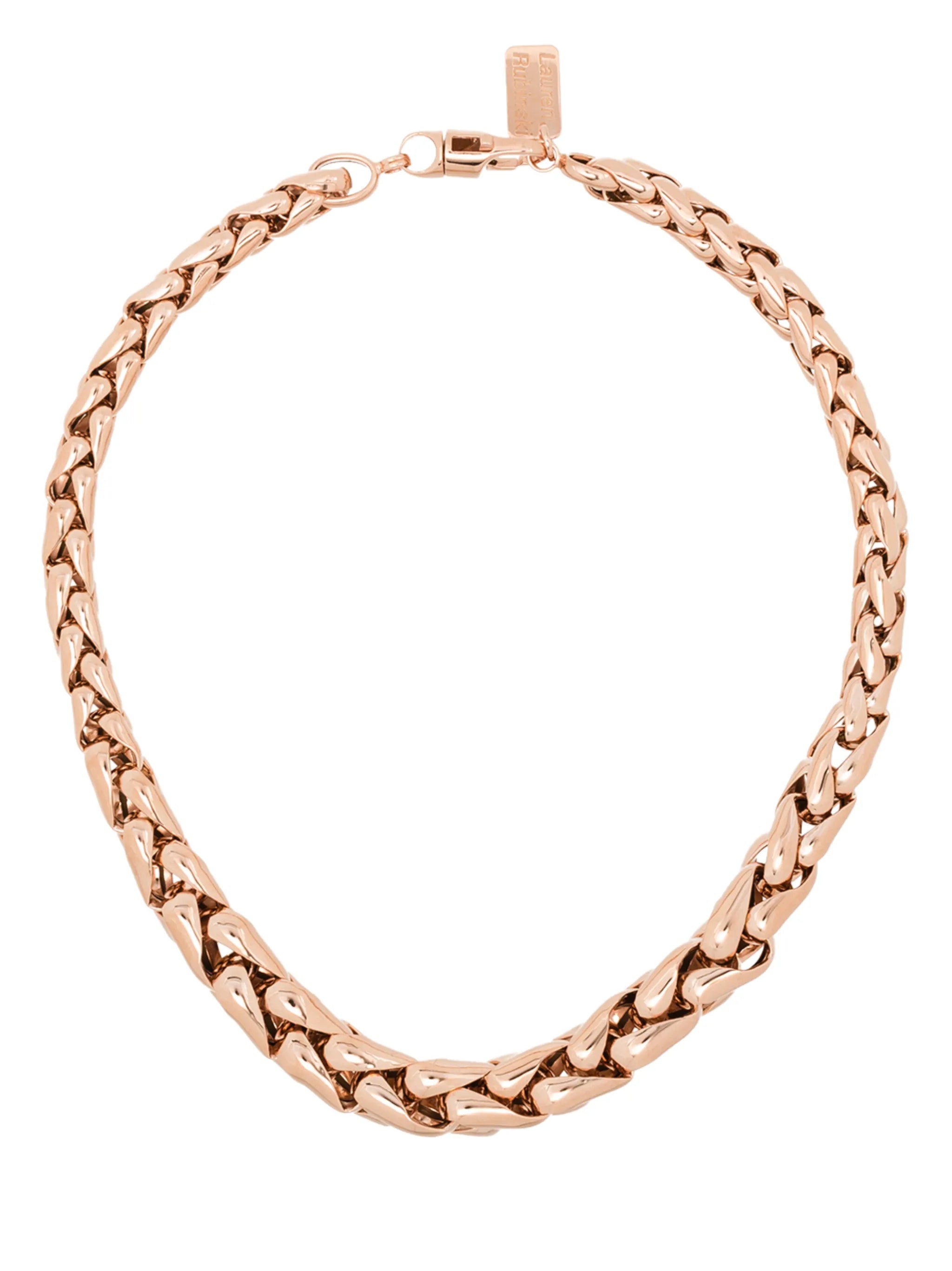 14kt rose gold chain-link necklace