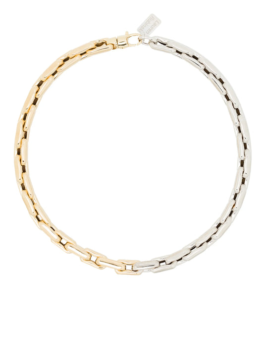 14kt gold square-link choker